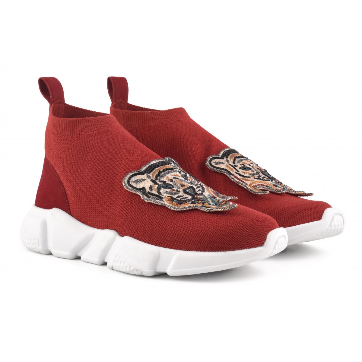 Sneakers con patch Tigre
