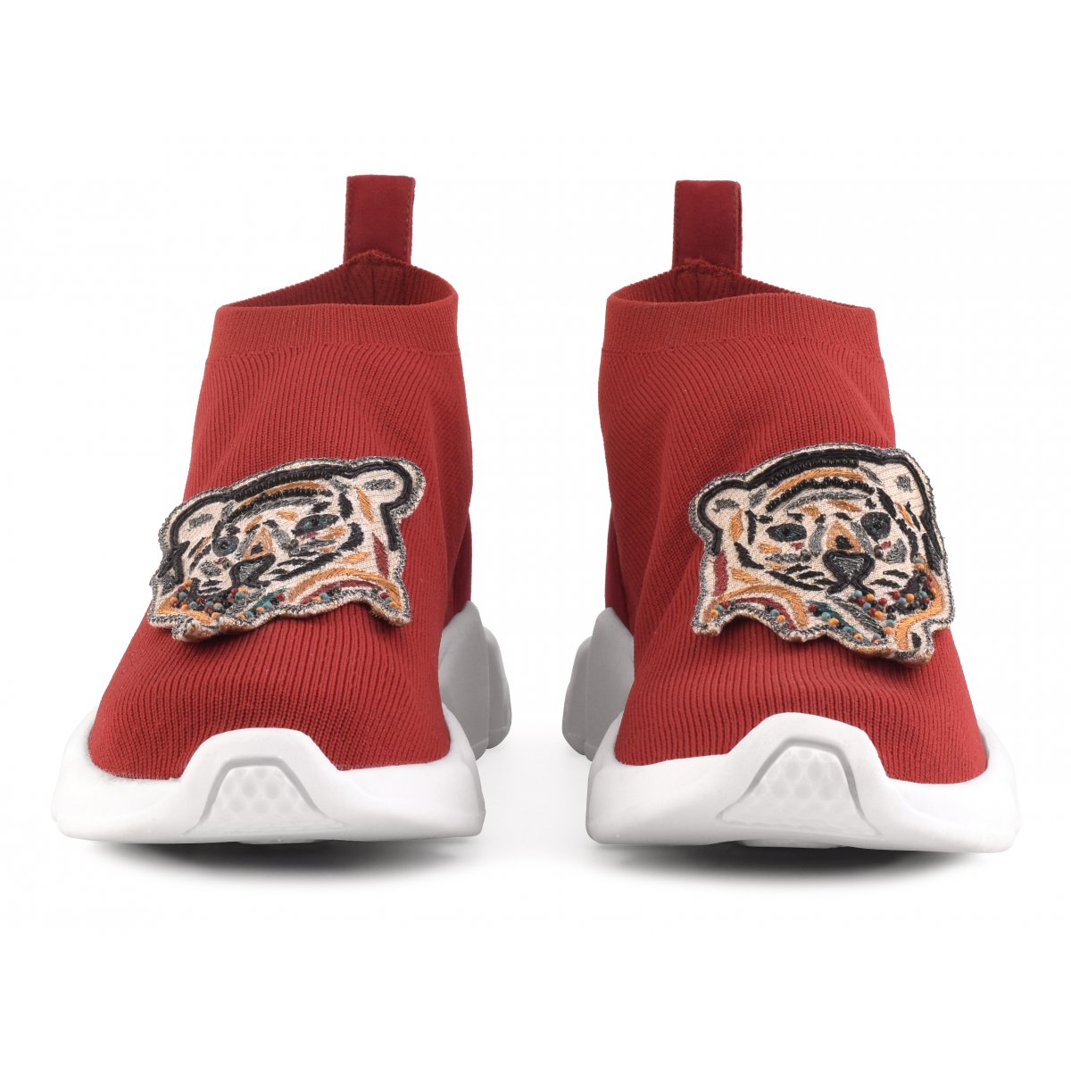 Sneakers con patch Tigre