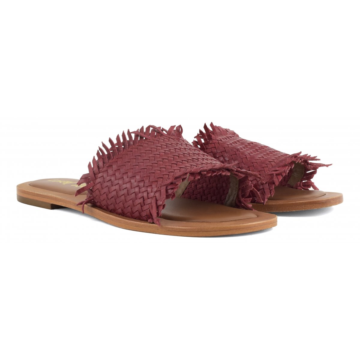 Sabot in pelle intrecciata