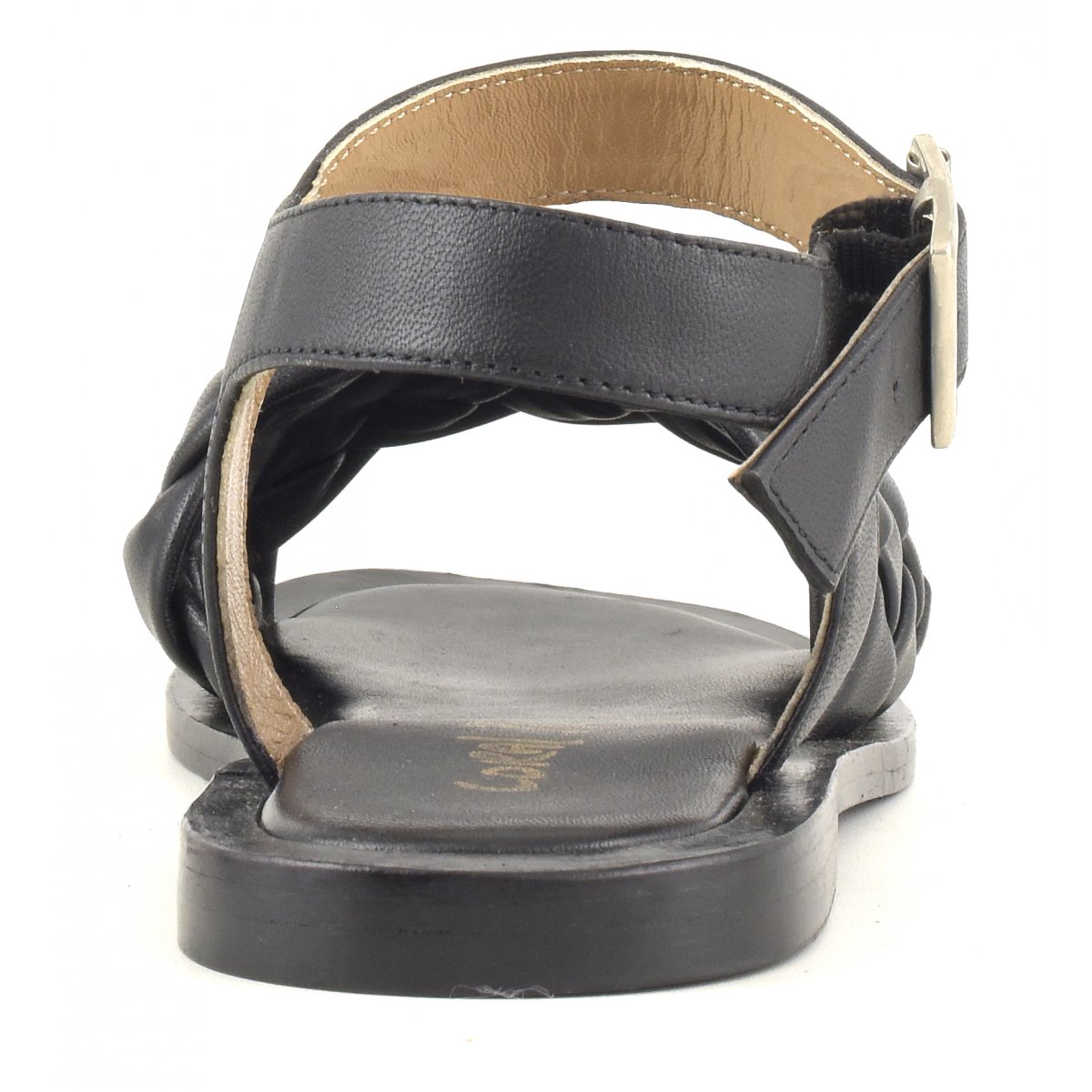 Sandali in pelle intrecciata con cinturino