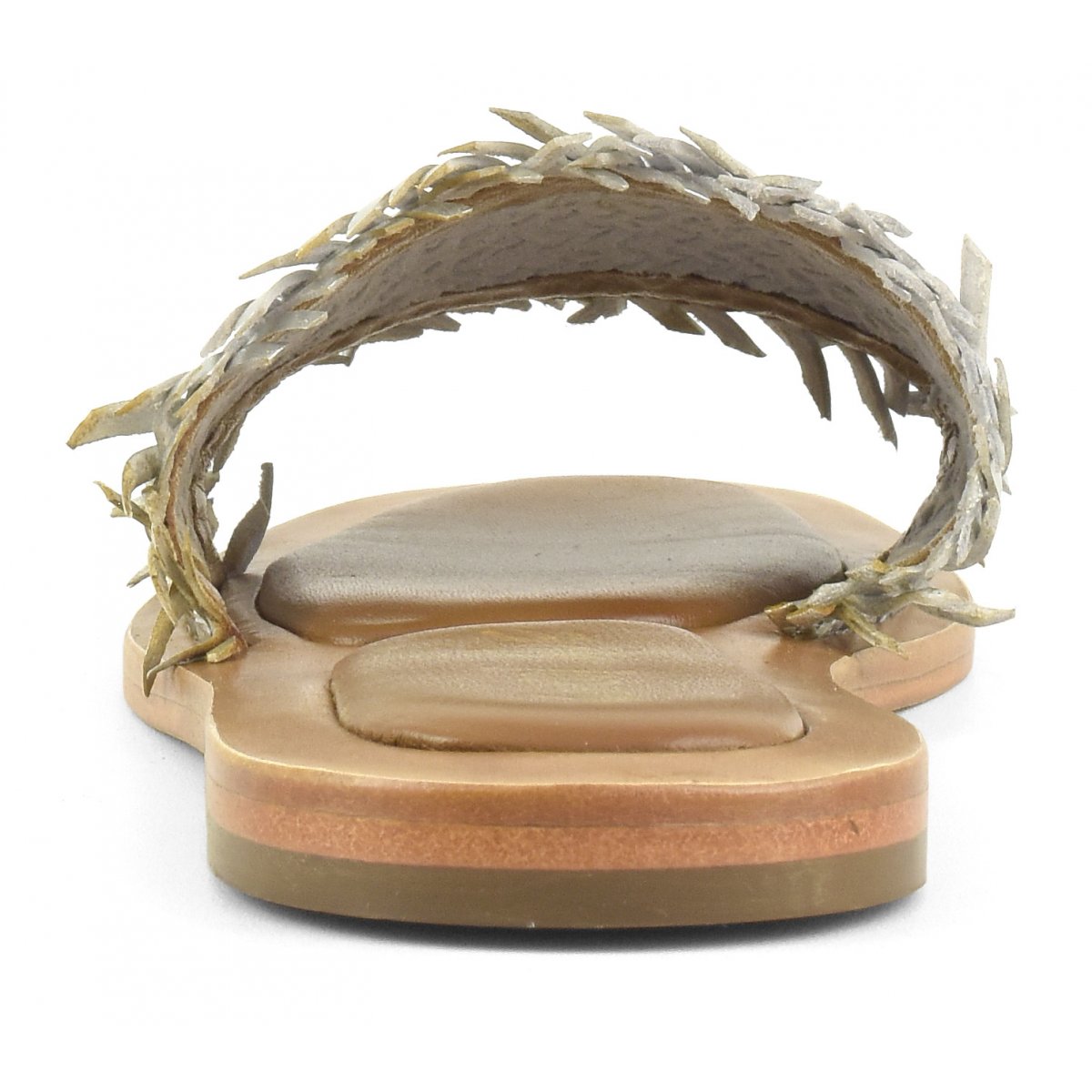 Sabot in pelle intrecciata