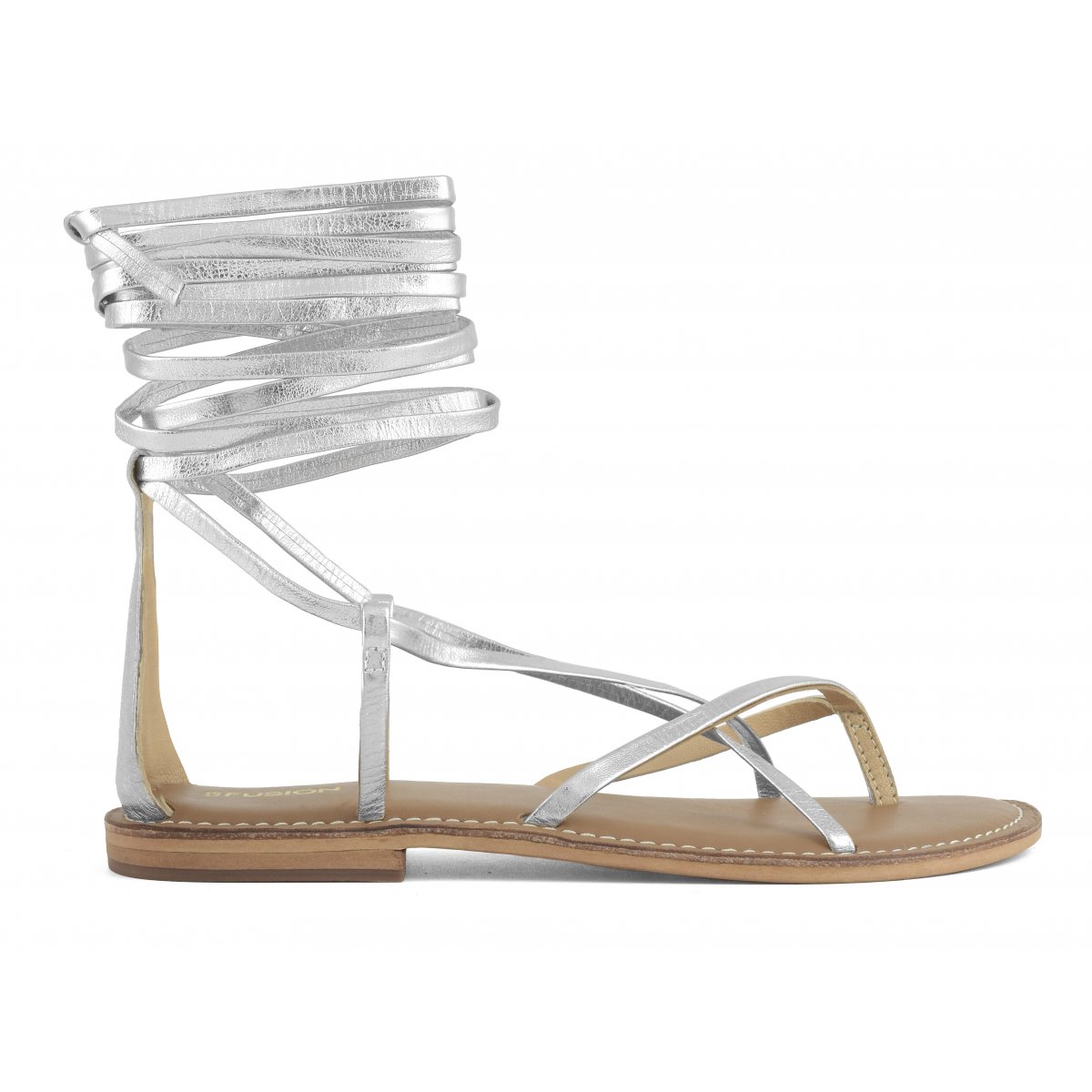 Sandalo lacci lunghi in pelle