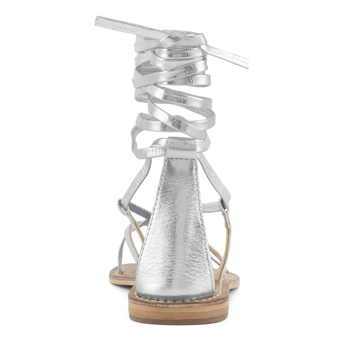 Sandalo lacci lunghi in pelle