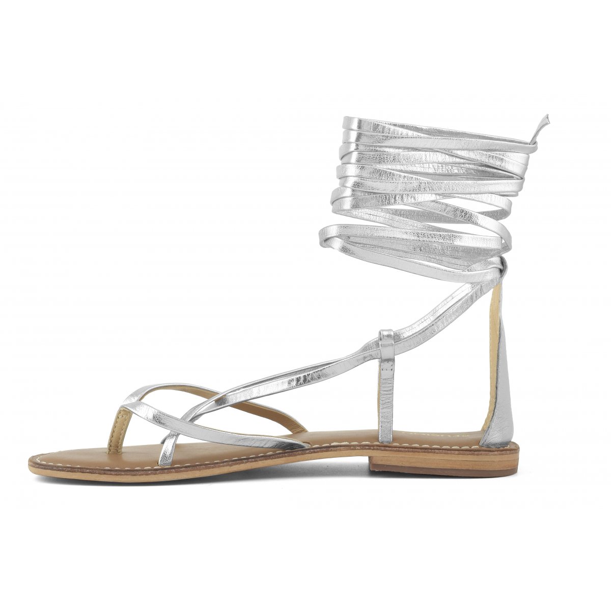 Sandalo lacci lunghi in pelle