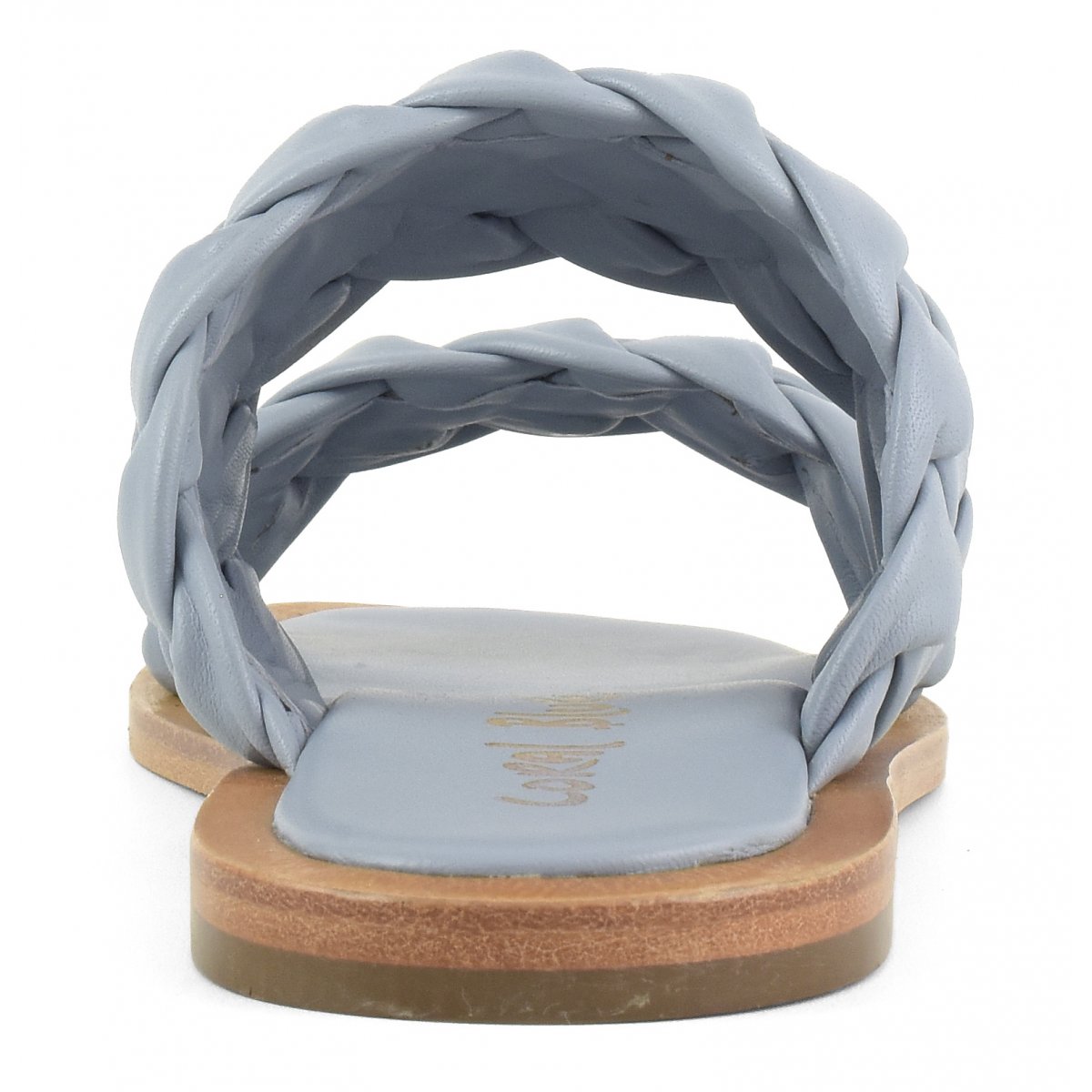 Sandali doppia fascia in pelle intrecciata