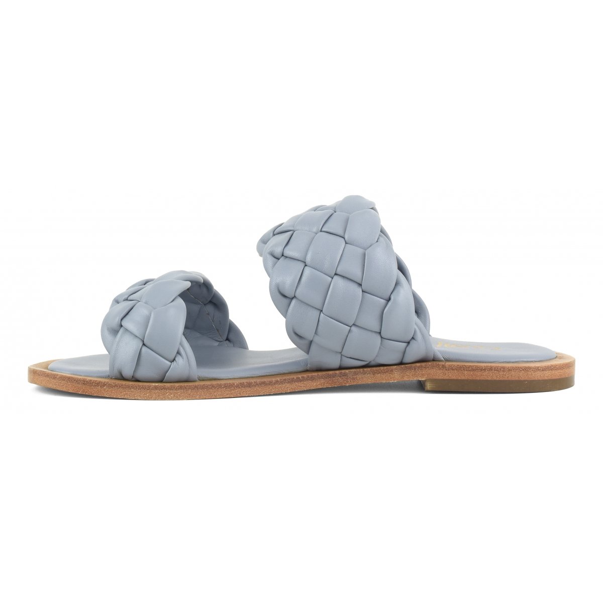 Sandali doppia fascia in pelle intrecciata