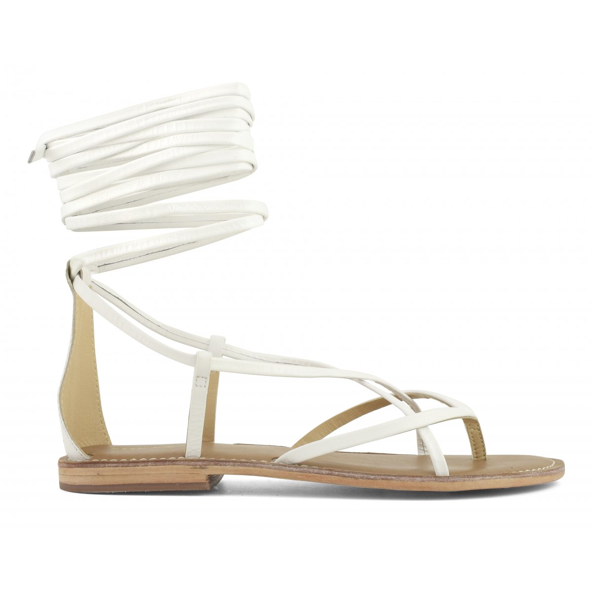 Sandalo lacci lunghi in pelle