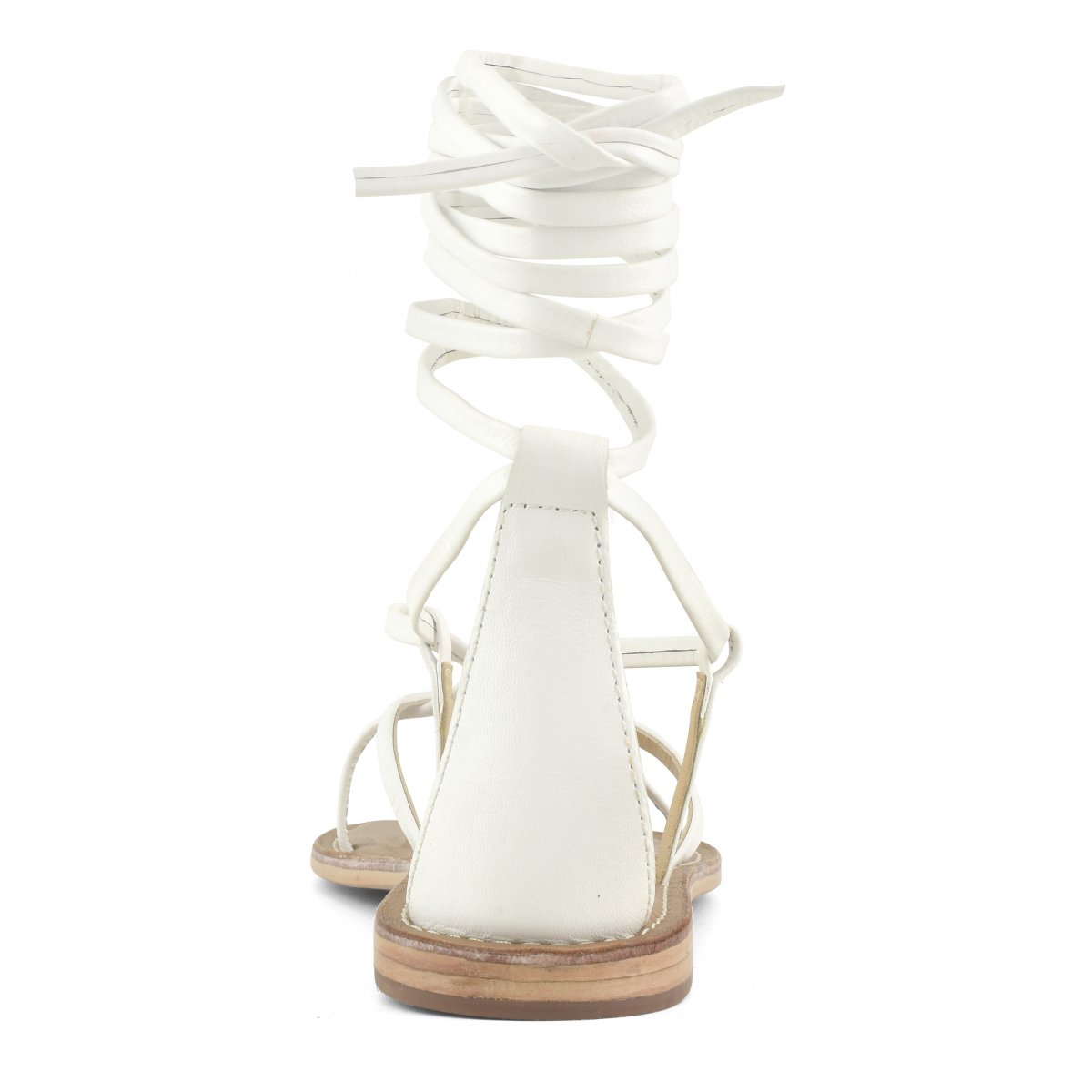Sandalo lacci lunghi in pelle