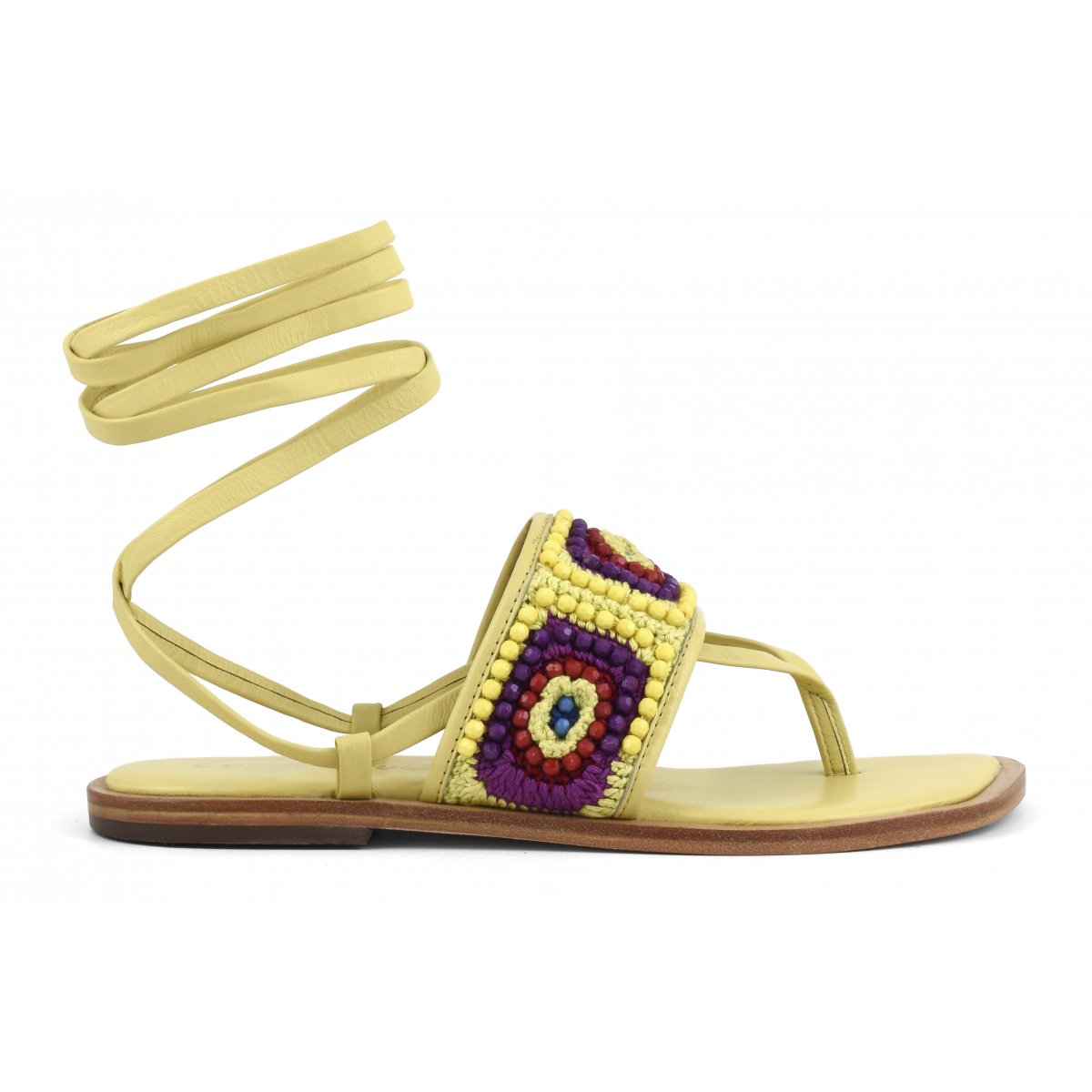Sandalo infradito ricamo