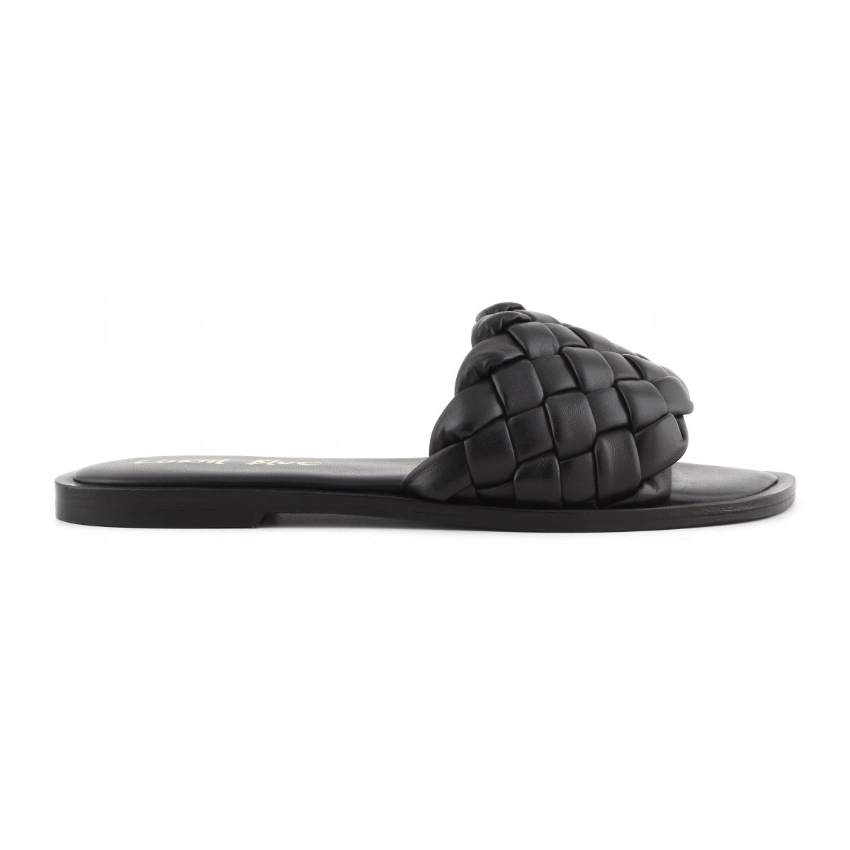 Slide in pelle intrecciata