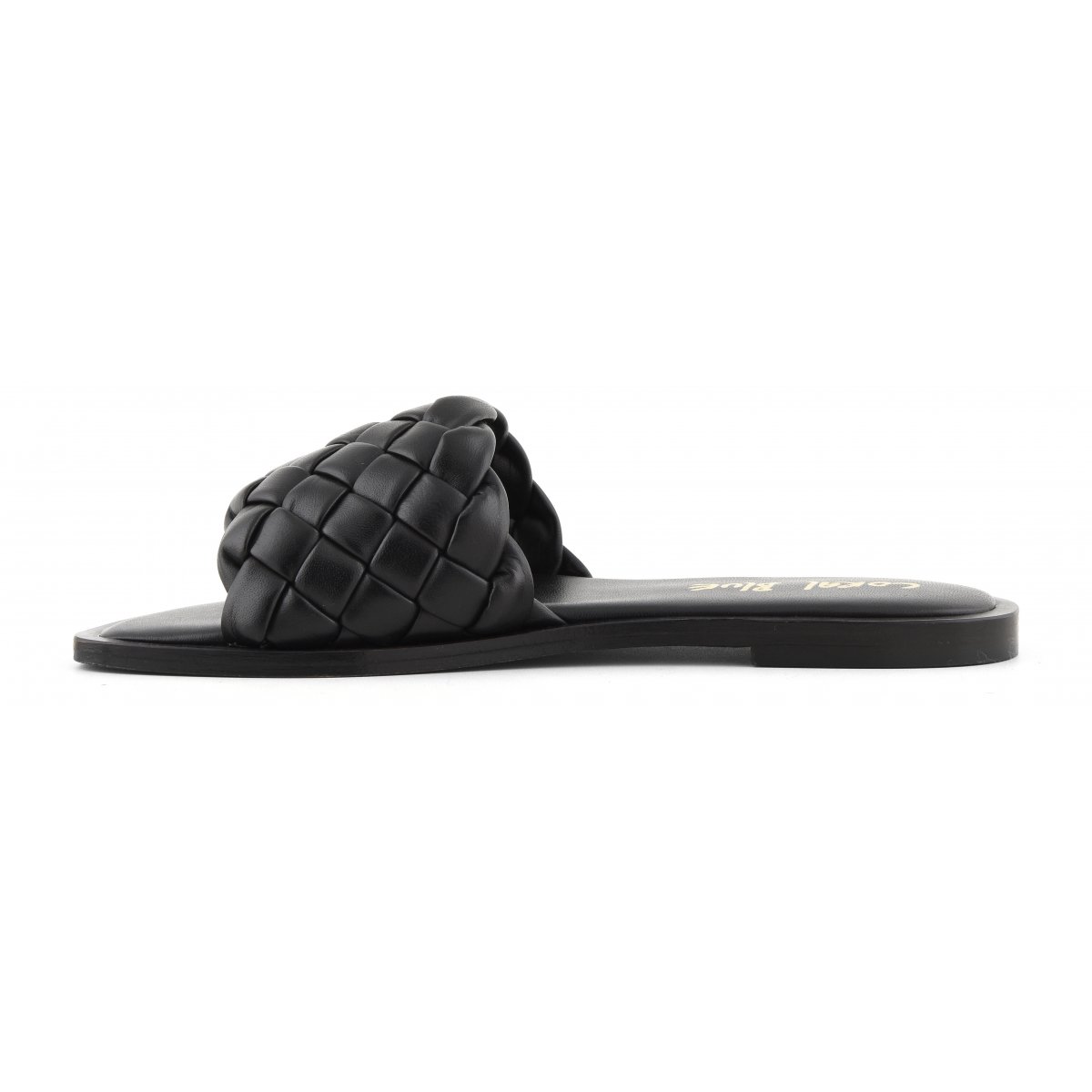 Slide in pelle intrecciata