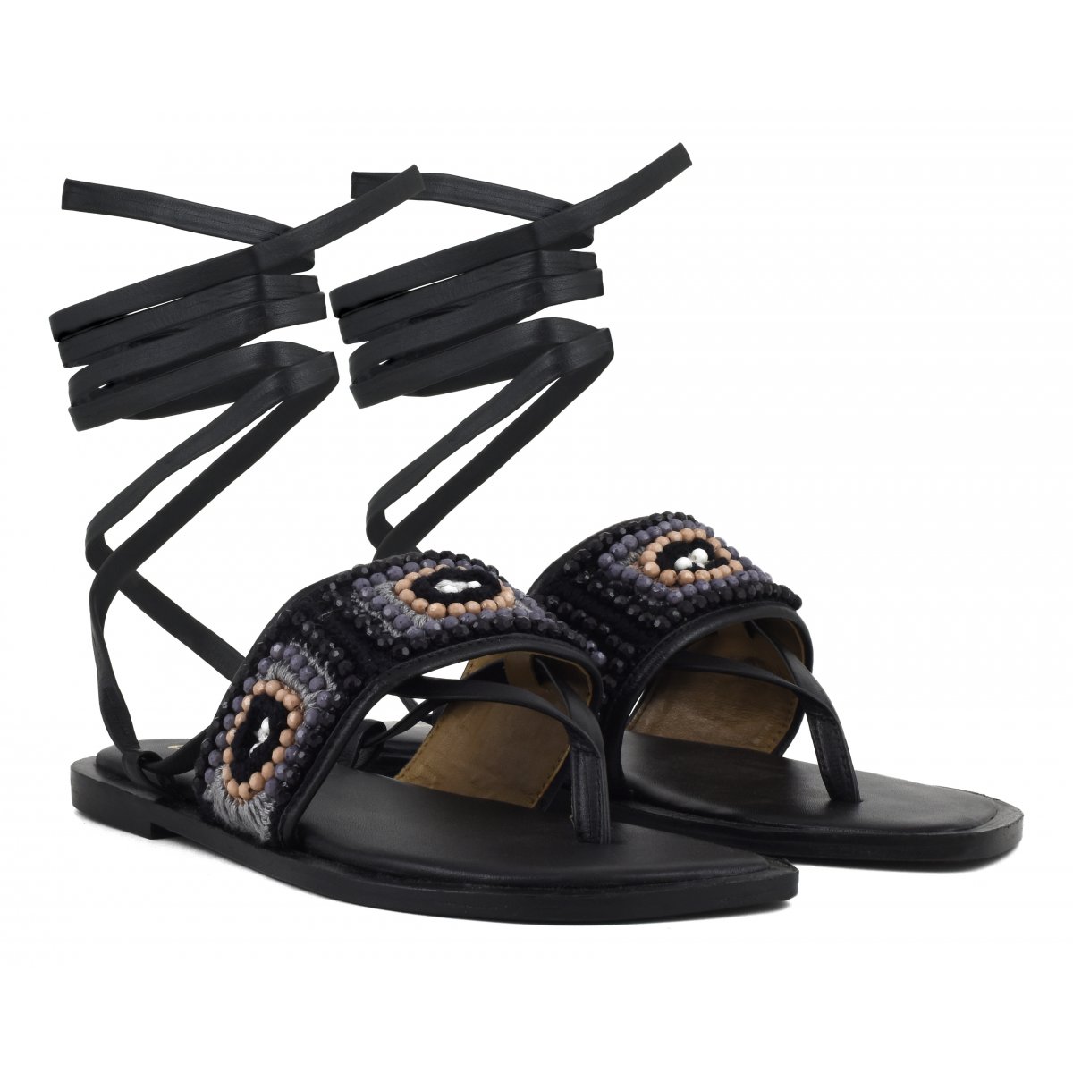 Sandalo infradito ricamo