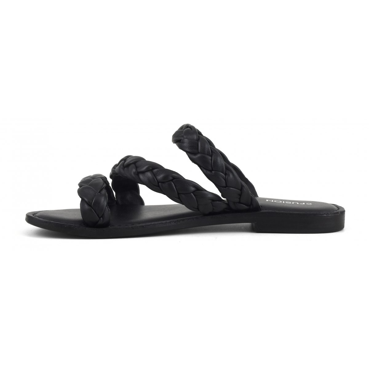 Slide in pelle intrecciata