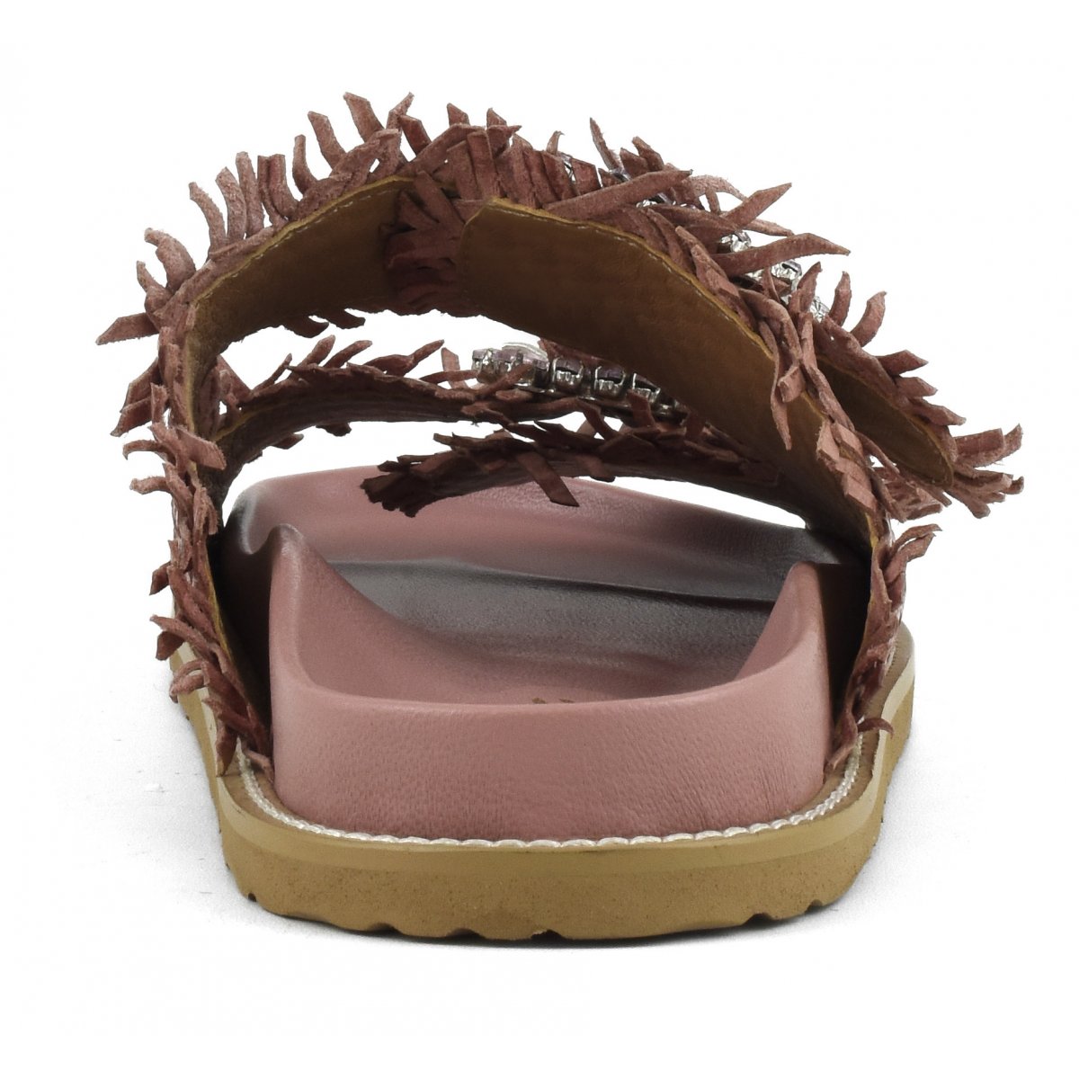 Sandalo gioiello in pelle intrecciata