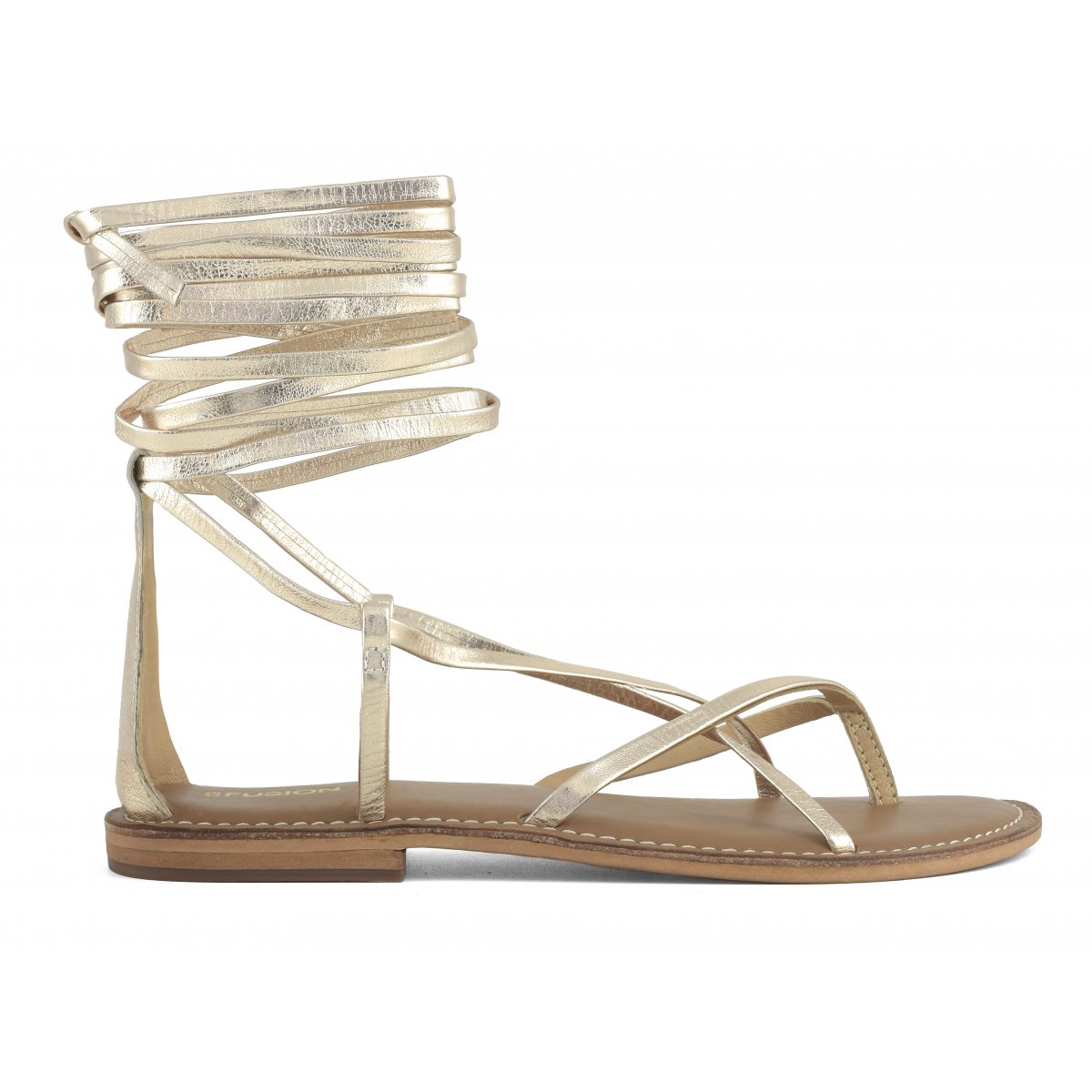 Sandalo lacci lunghi in pelle