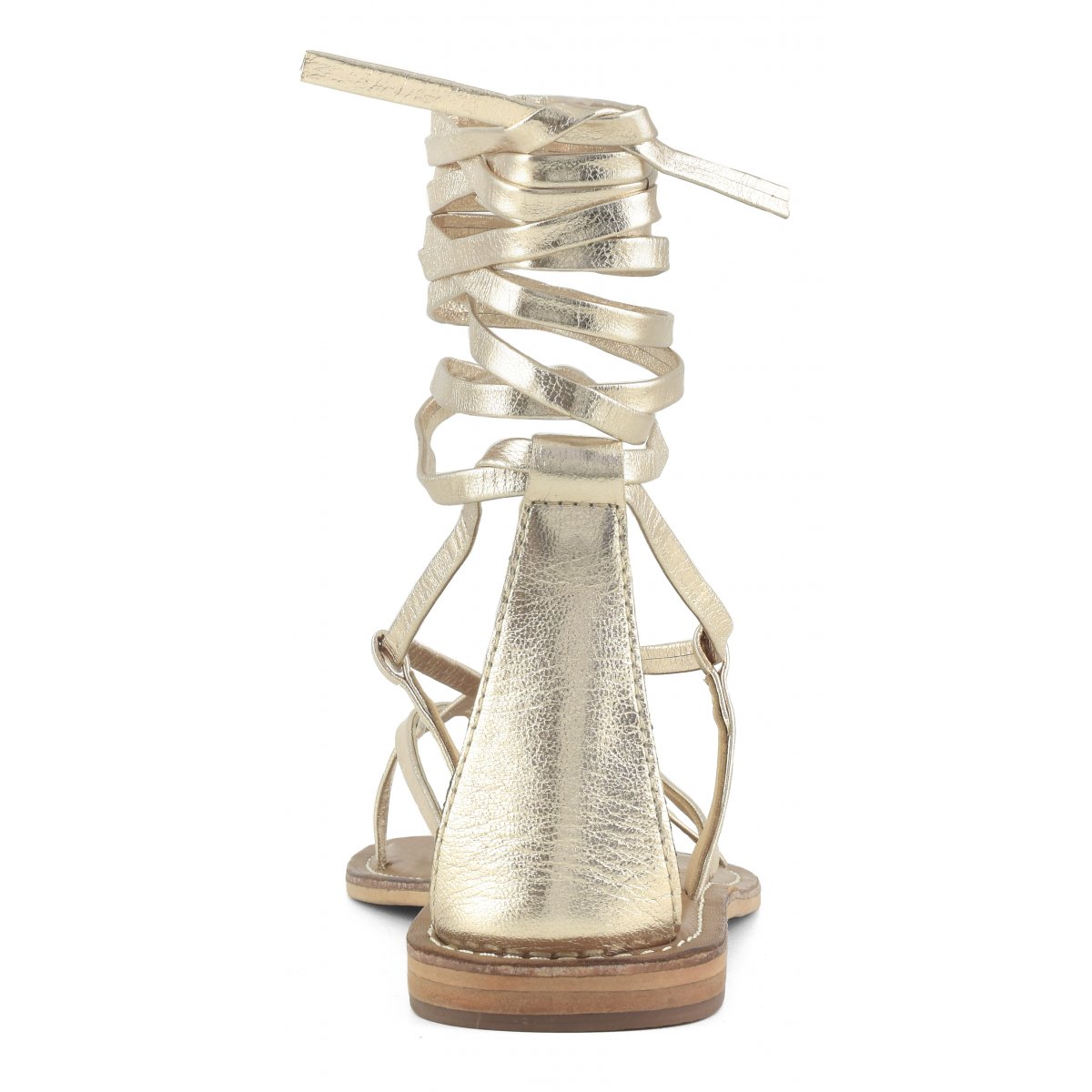 Sandalo lacci lunghi in pelle