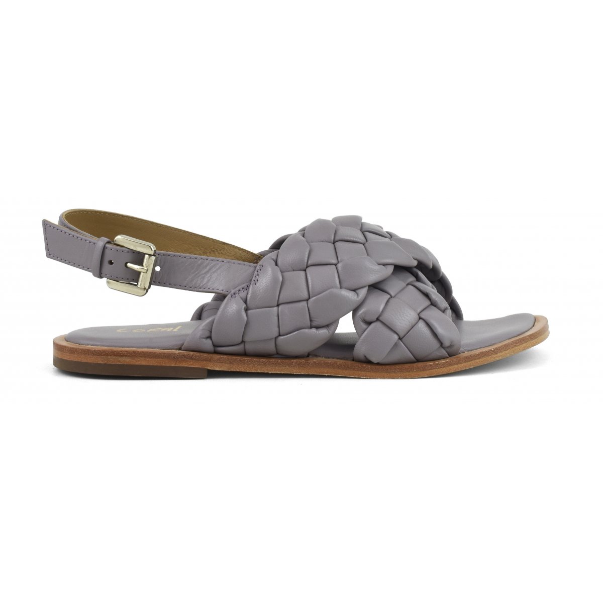 Sandalo in pelle intrecciata