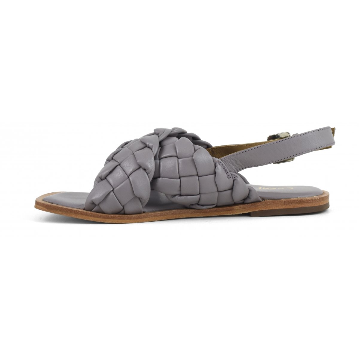 Sandalo in pelle intrecciata