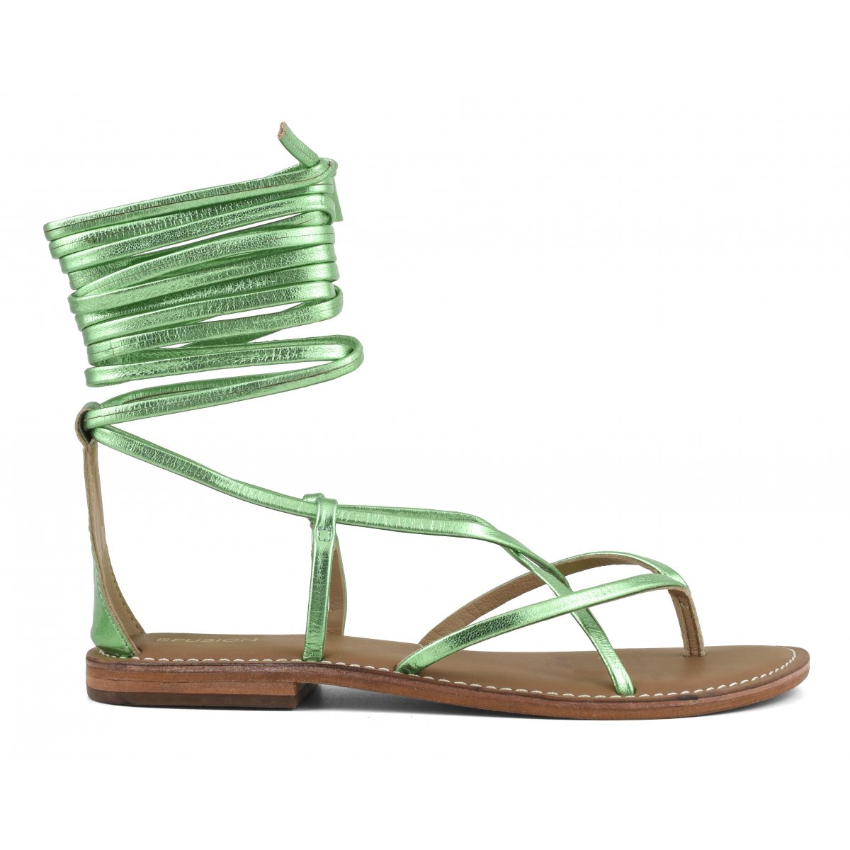 Sandalo lacci lunghi in pelle