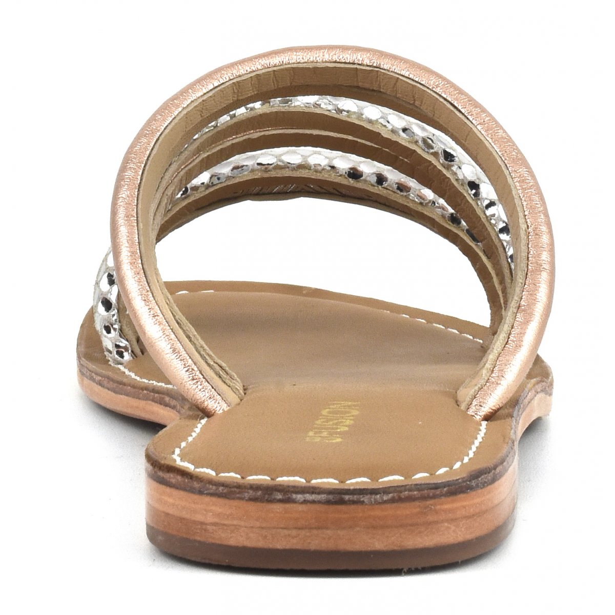 Sandalo con fasce multicolor