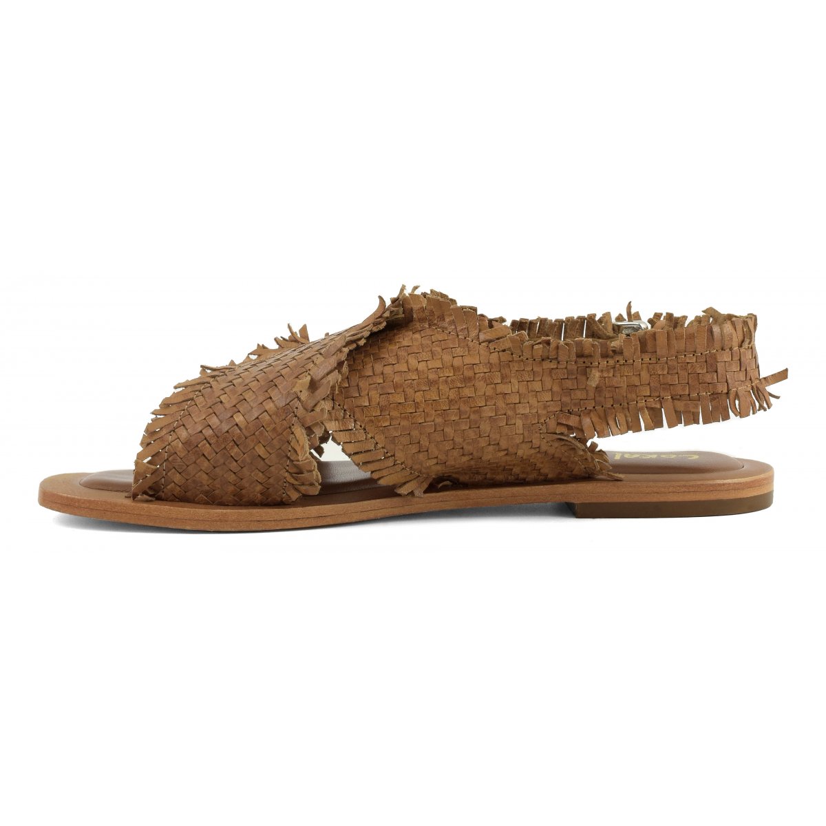 Sandalo in pelle intrecciata