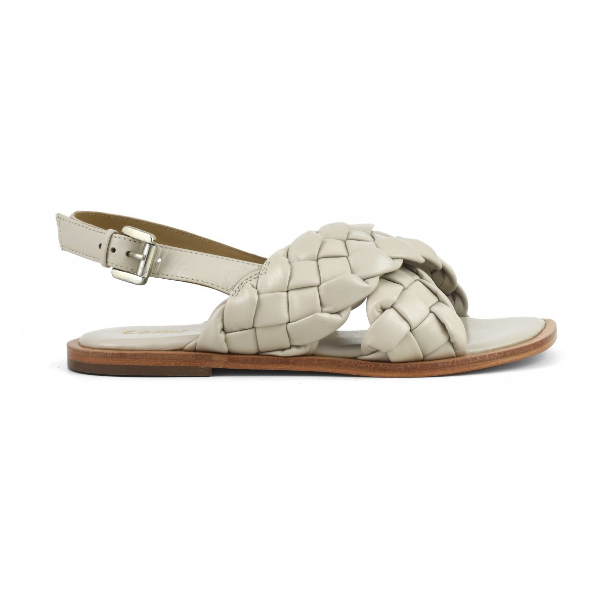 Sandalo in pelle intrecciata