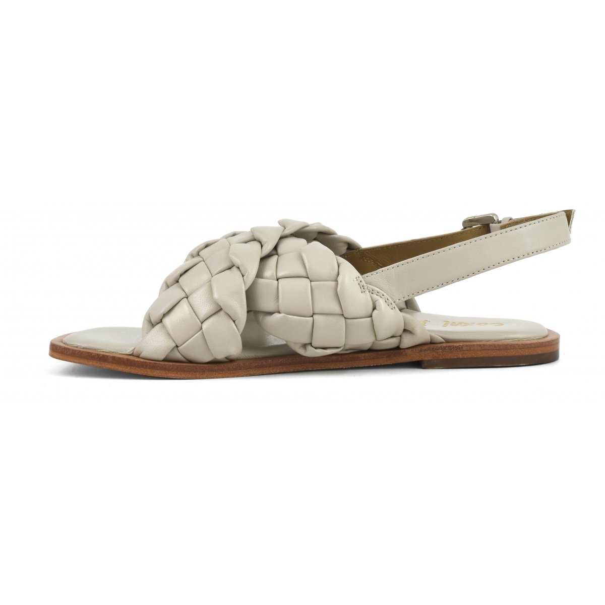 Sandalo in pelle intrecciata