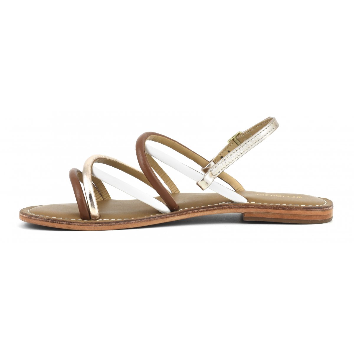 Sandalo con fasce multicolor