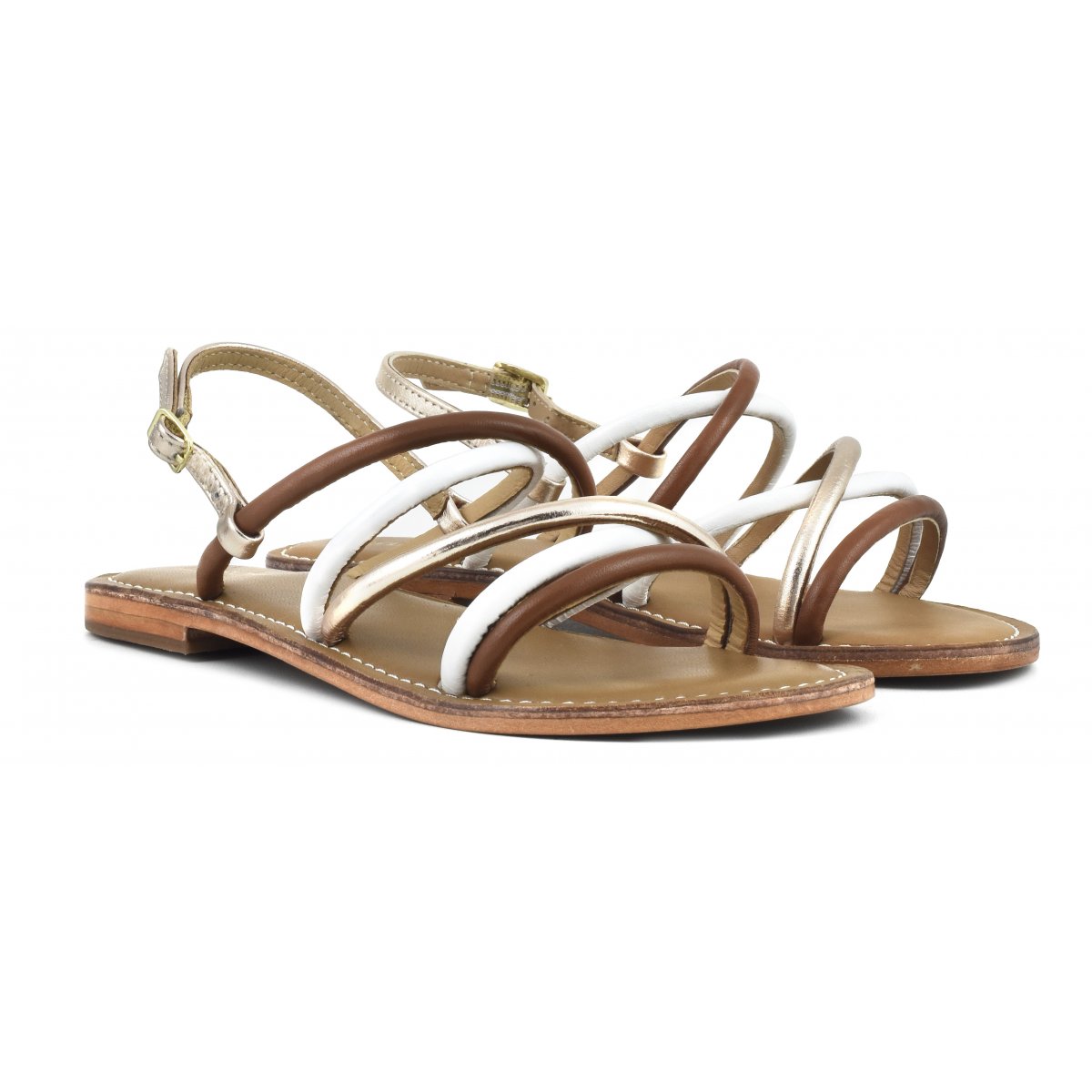 Sandalo con fasce multicolor