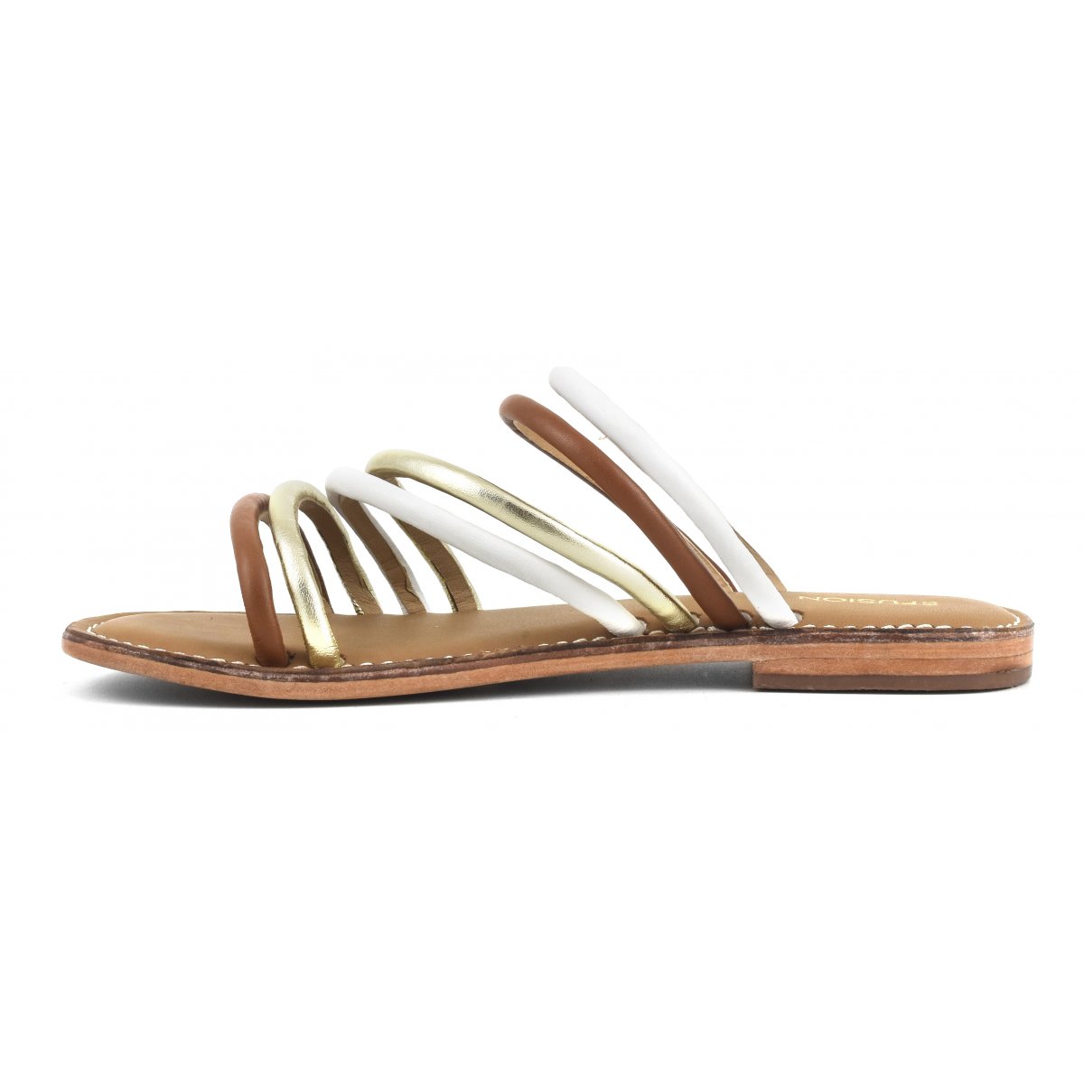 Sandalo con fasce multicolor