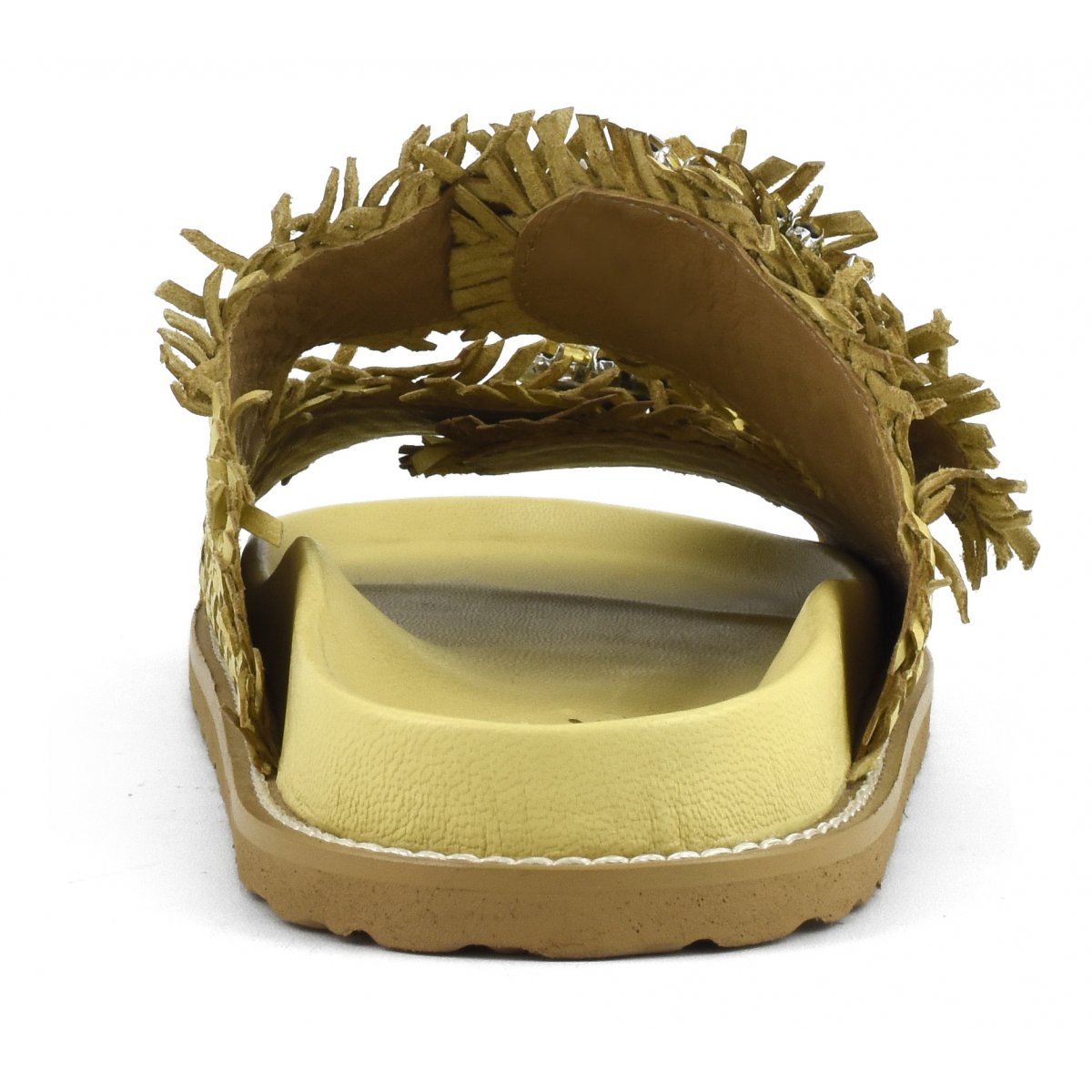 Sandalo gioiello in pelle intrecciata