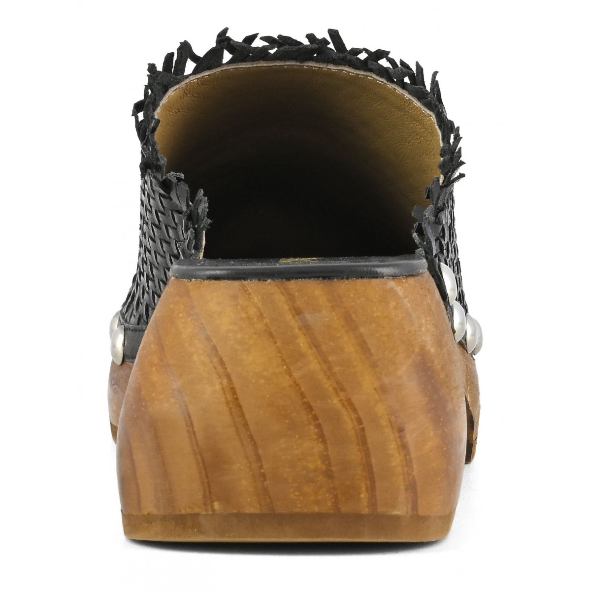 Woven wood clog