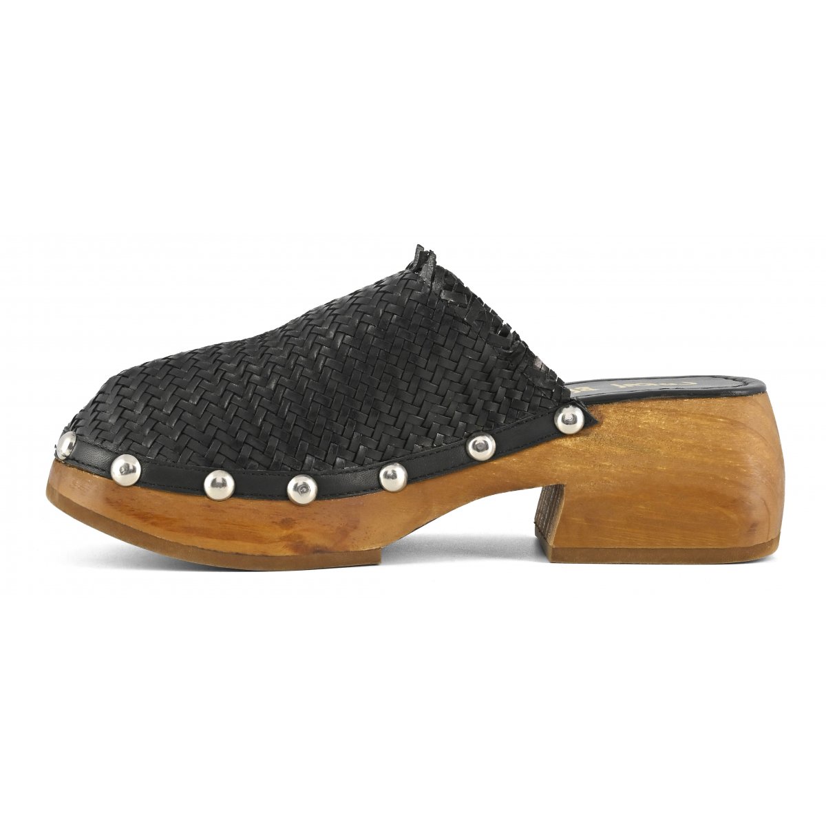 Woven wood clog