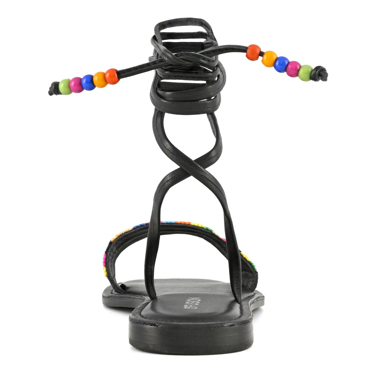 Sandalo schiava ricamo perline