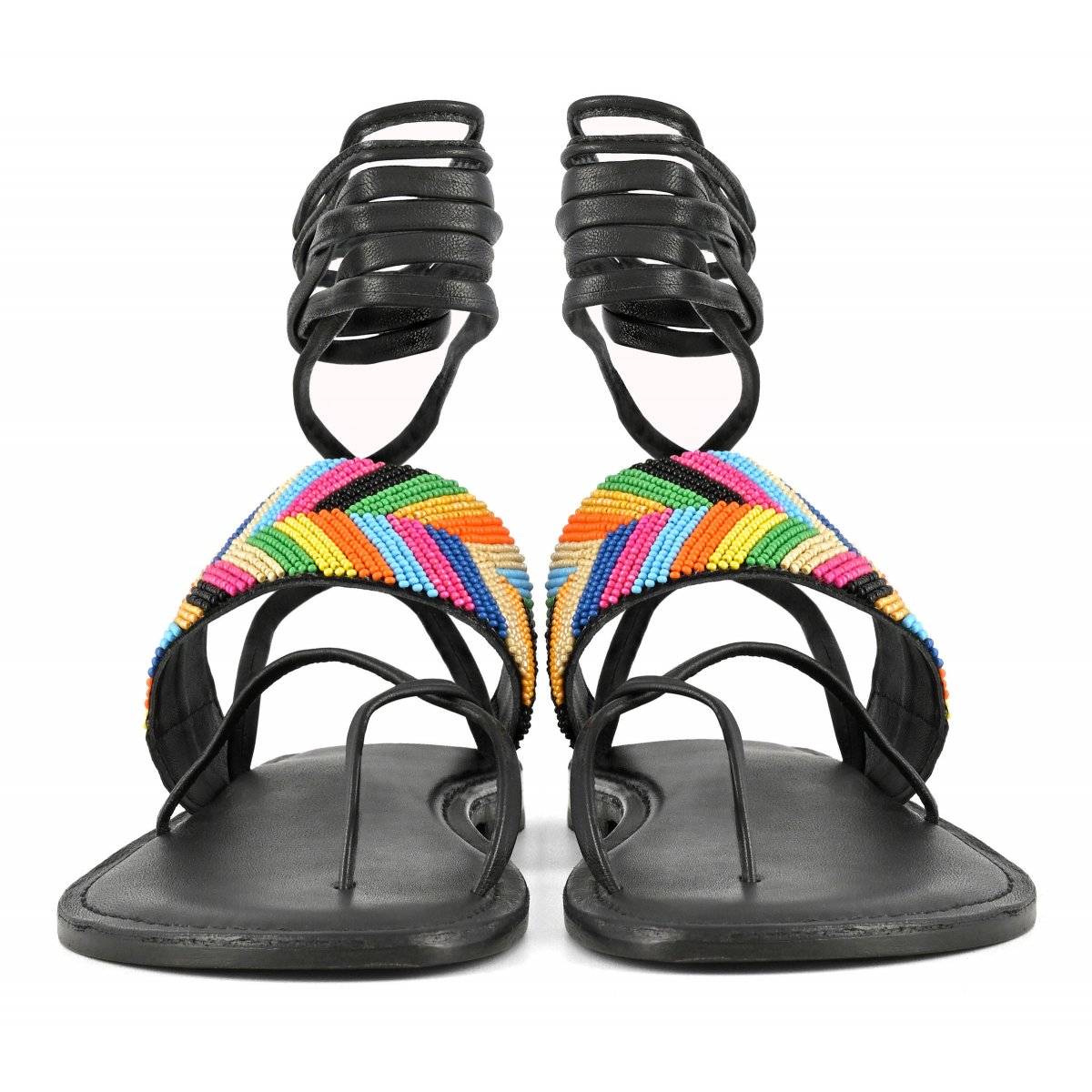 Sandalo schiava infradido ricamo perline