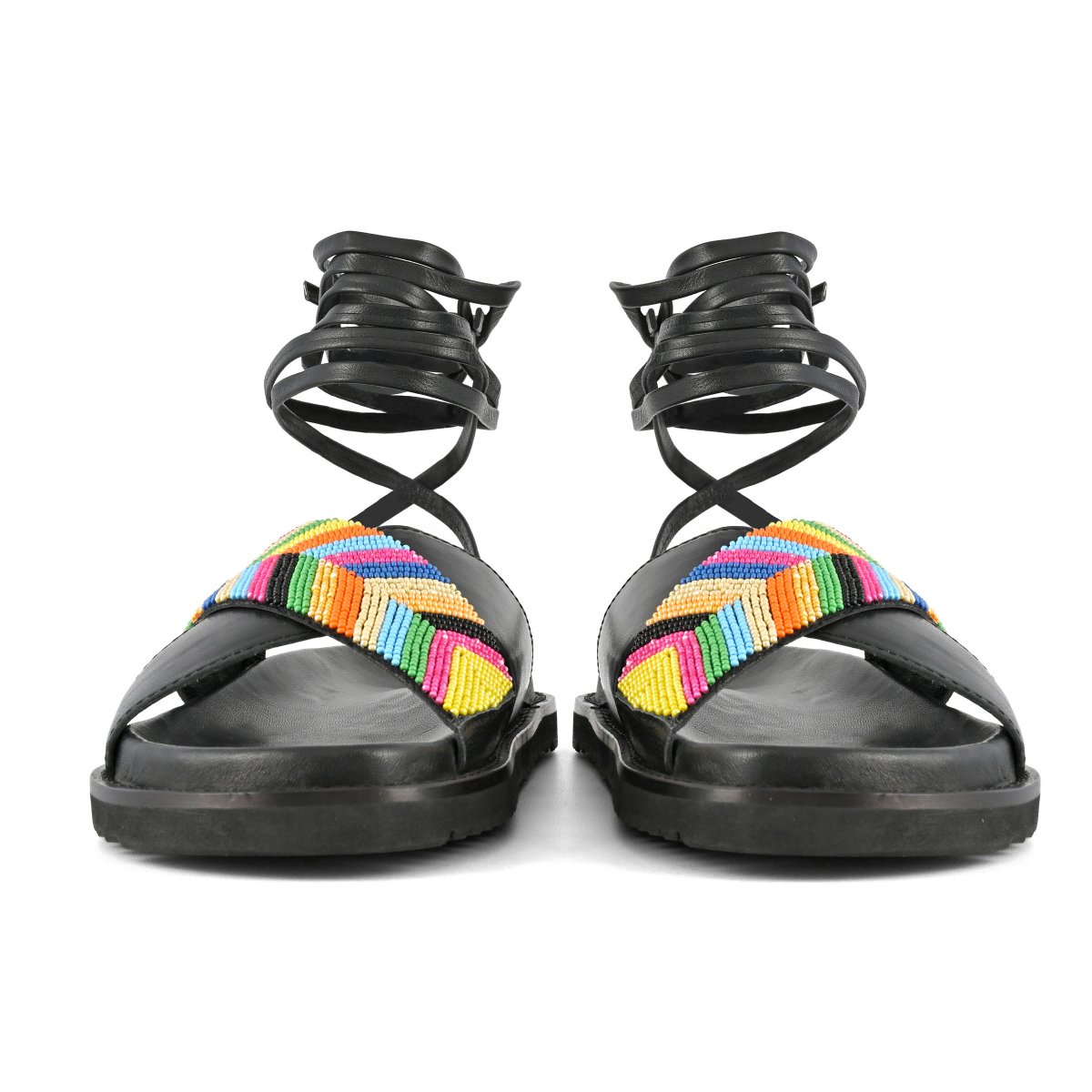 Sandalo fussbett con perline