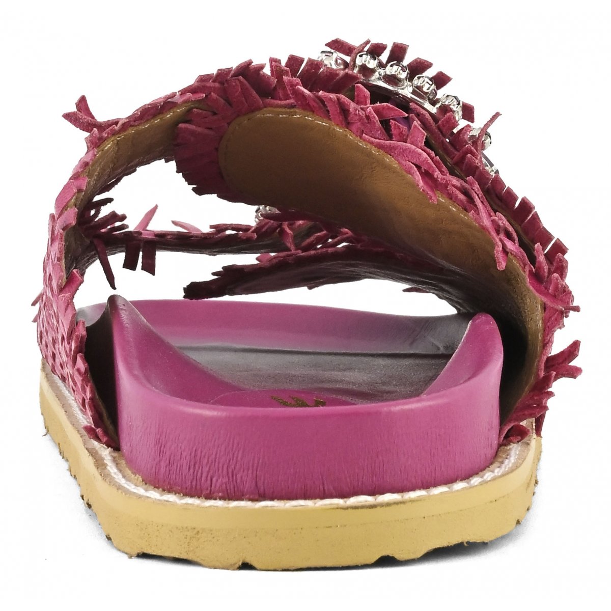 Sandalo gioiello in pelle intrecciata