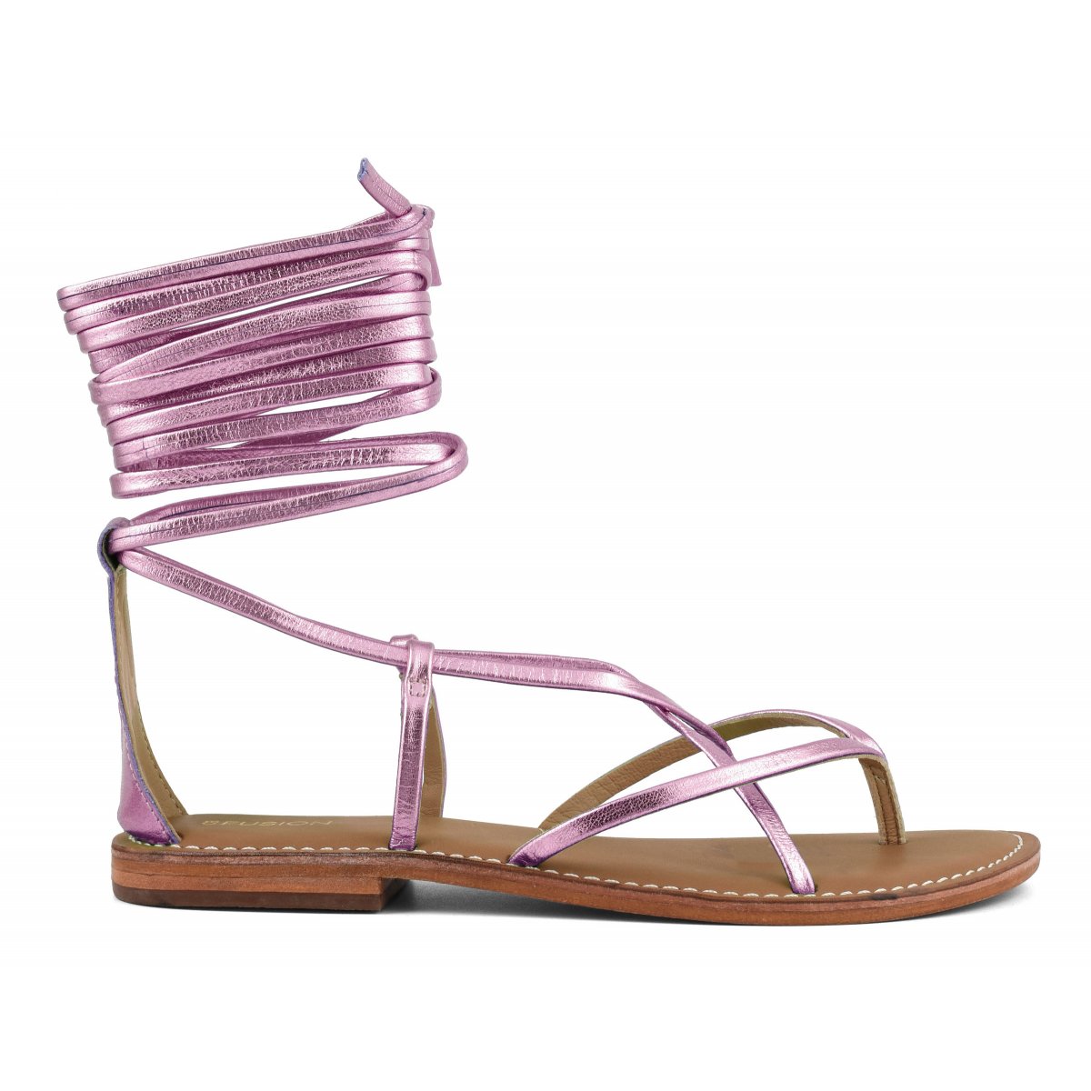 Sandalo lacci lunghi in pelle