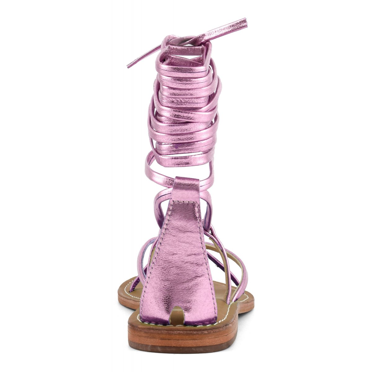 Sandalo lacci lunghi in pelle