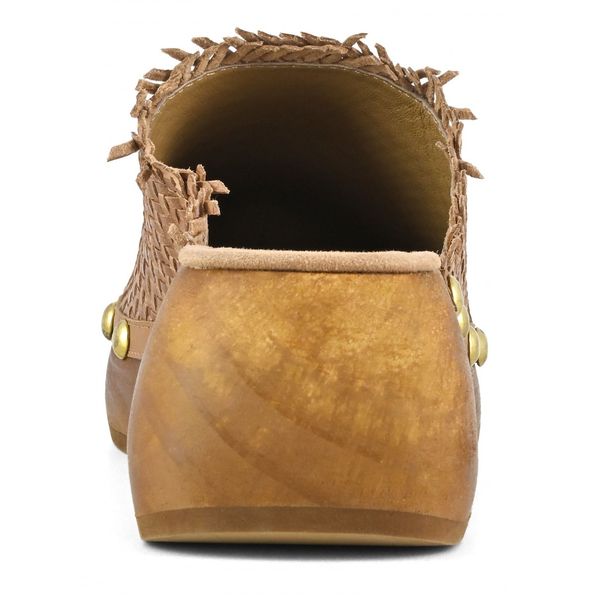 Woven wood clog