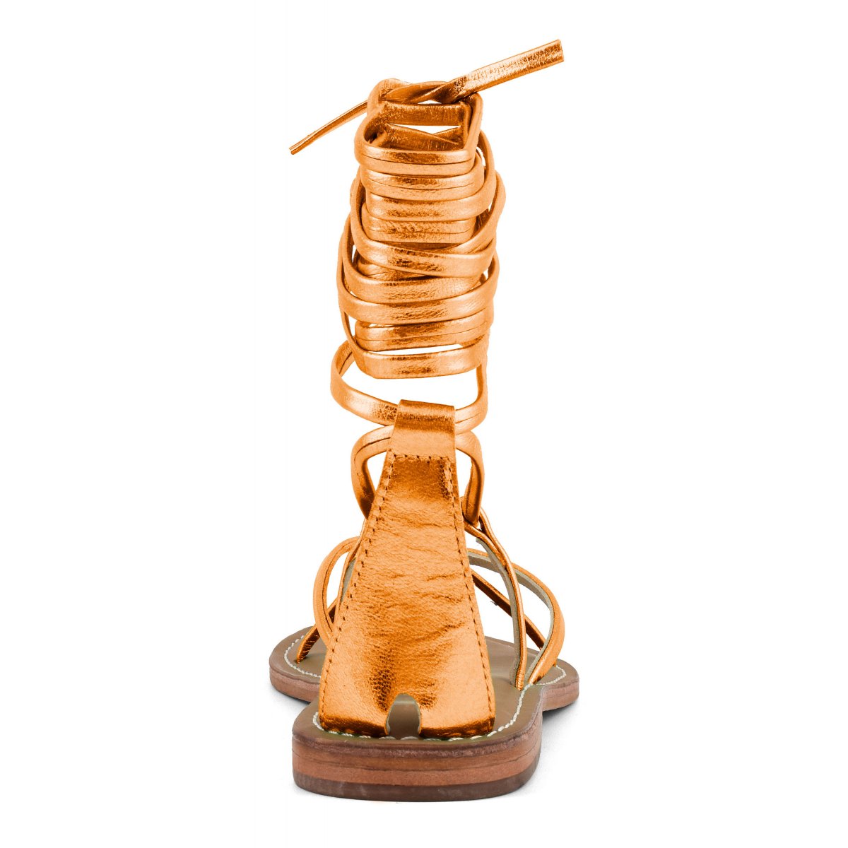 Sandalo lacci lunghi in pelle