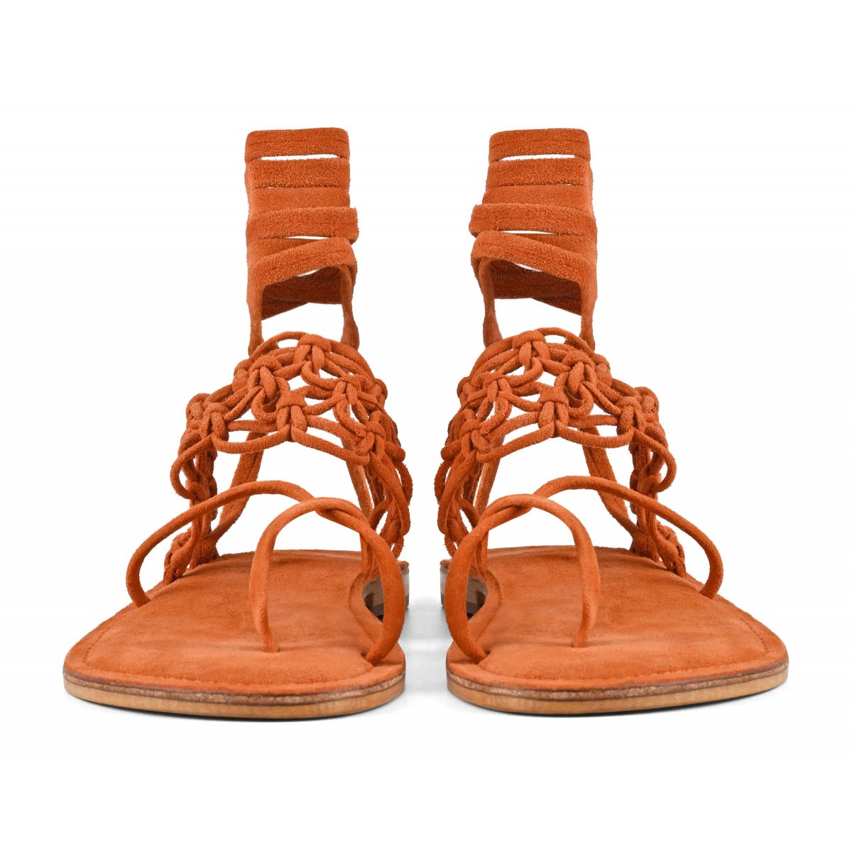 Sandalo schiava infradito nodi in pelle