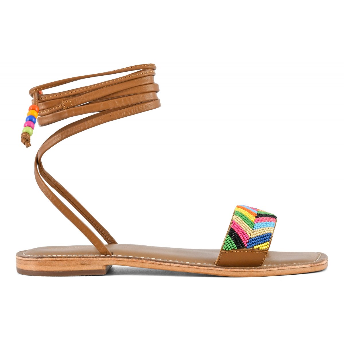 Sandalo schiava ricamo perline