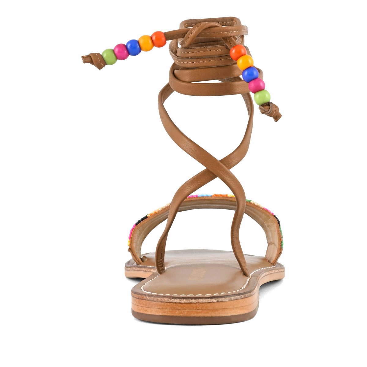 Sandalo schiava ricamo perline