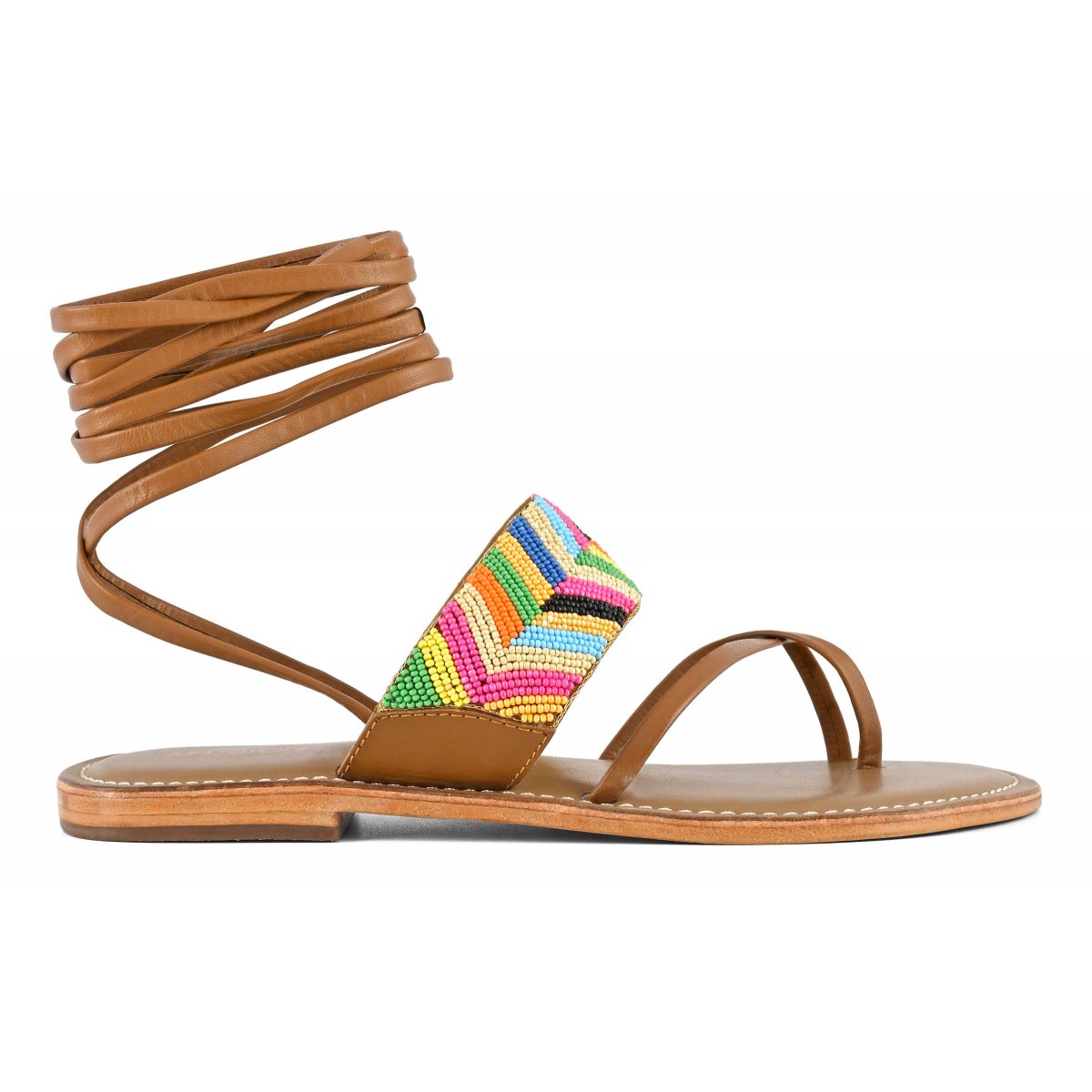 Sandalo schiava infradido ricamo perline