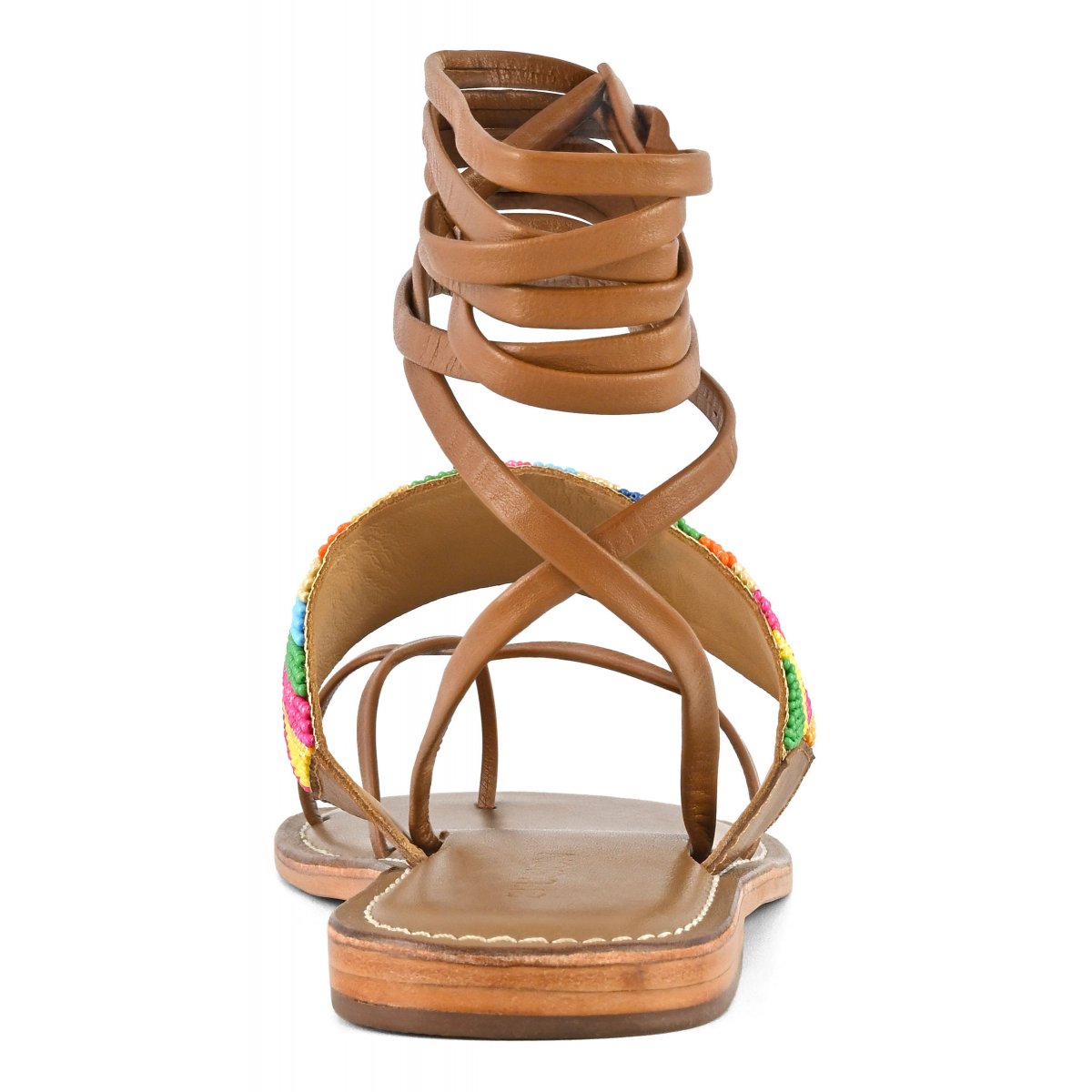 Sandalo schiava infradido ricamo perline