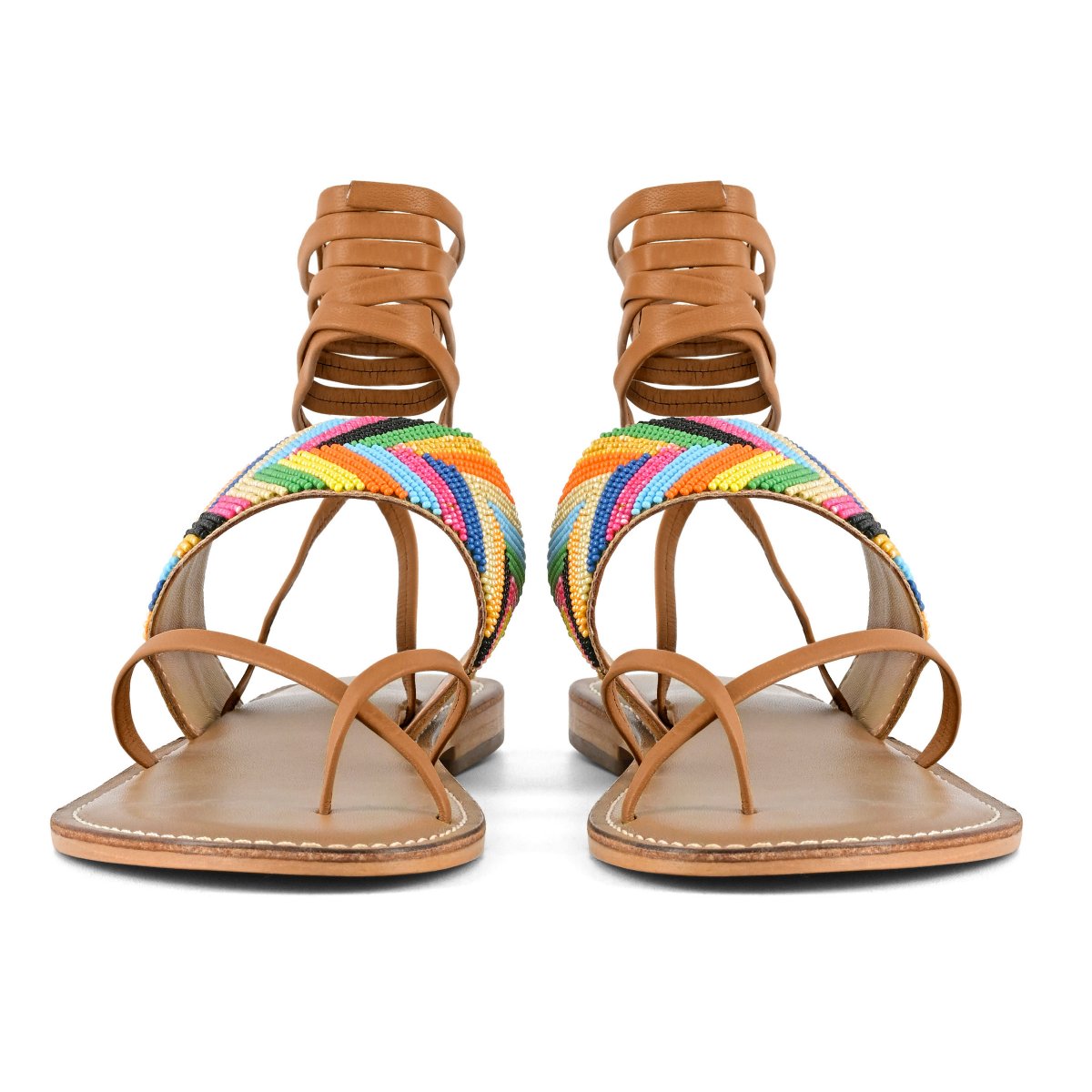 Sandalo schiava infradido ricamo perline