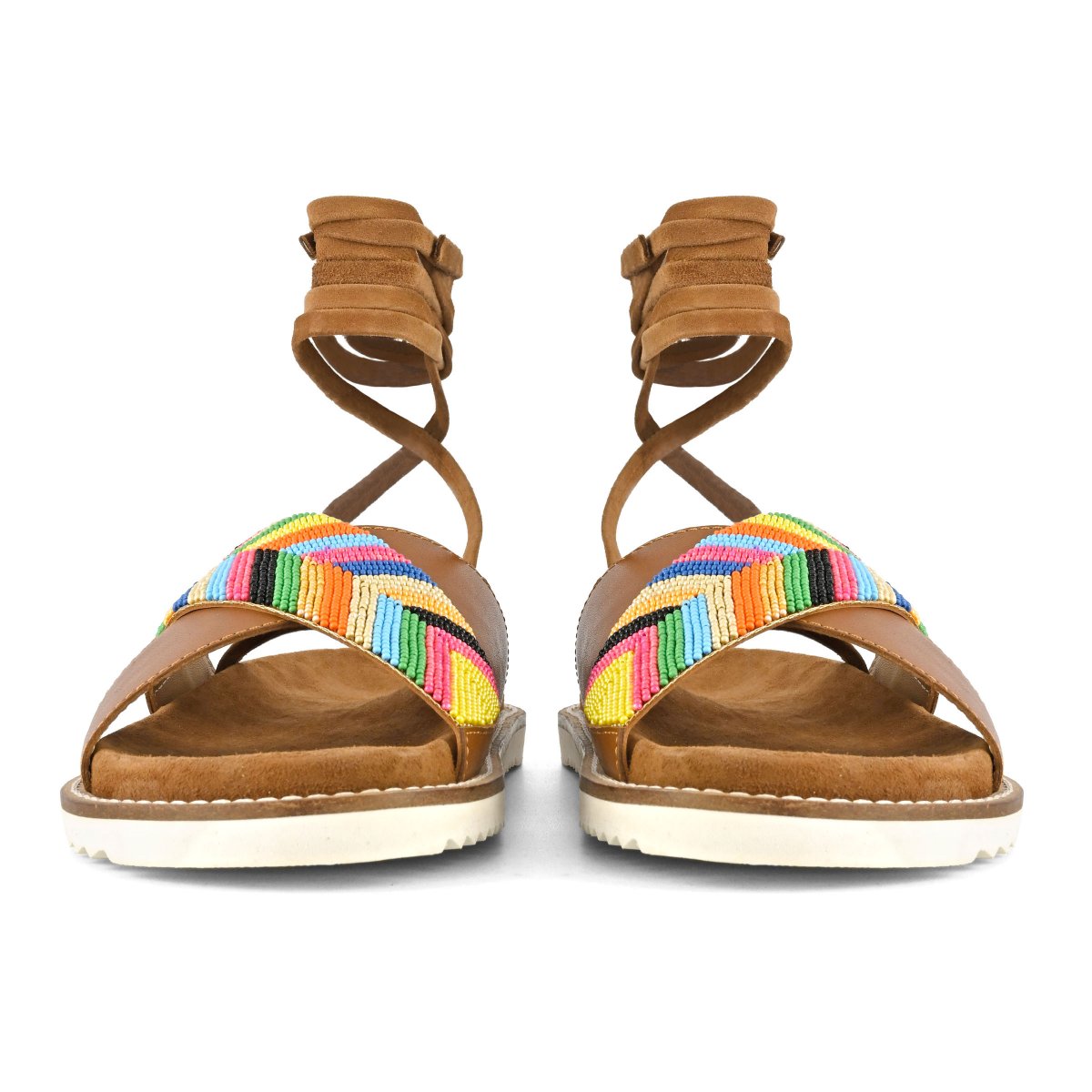 Sandalo fussbett con perline