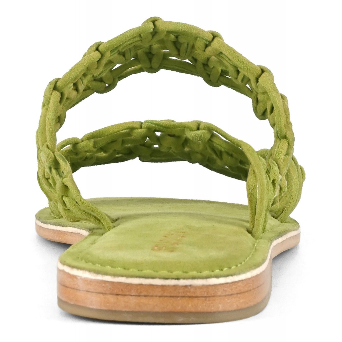 Sandalo doppia fascia con nodi in suede