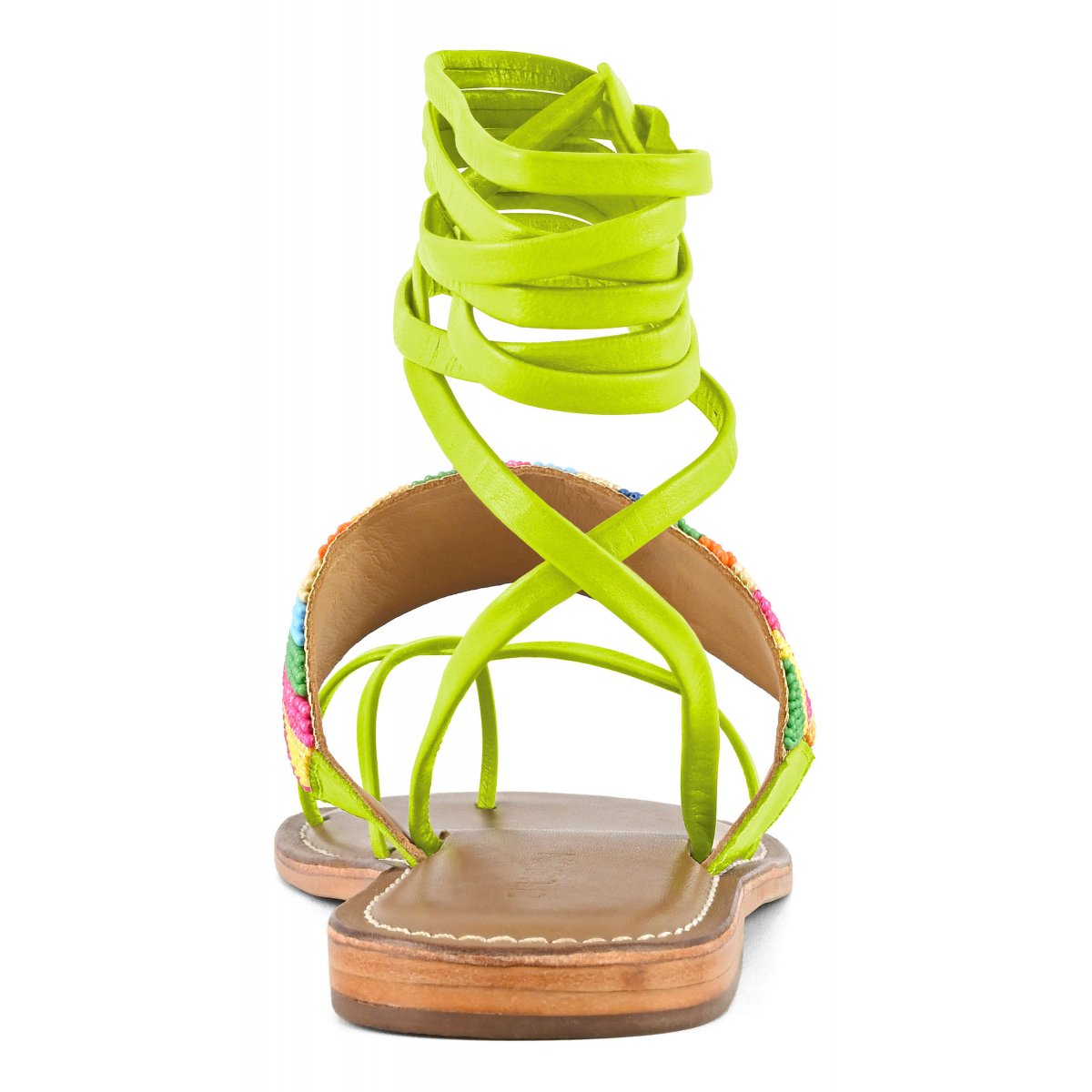 Sandalo schiava infradido ricamo perline